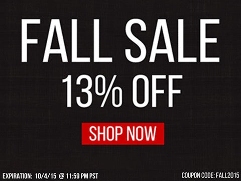 Fall Sale – Save 13%!