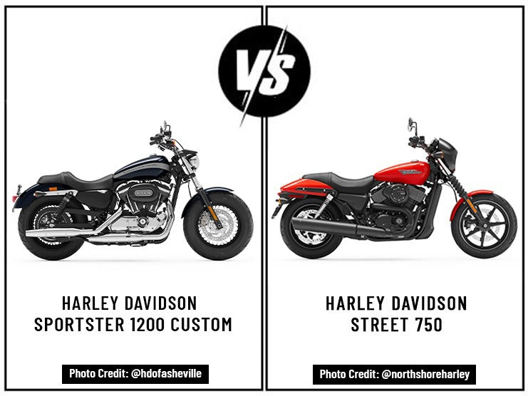 Harley Davidson Sportster 1200 Custom vs Harley Davidson Street 750