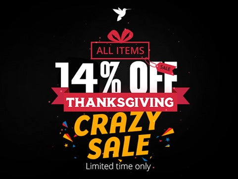 Thanksgiving Sale, 14% Off For A Limited Time!