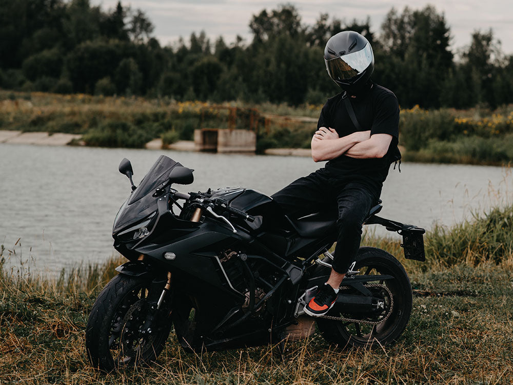 bike rider with helmet Stylish Light Cyrusher E-Bikes Exercises to Get You in