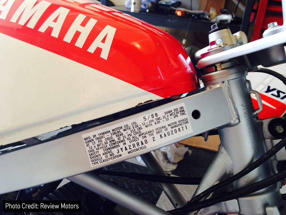 Where Can I Find the VIN Number on a Motorcycle?