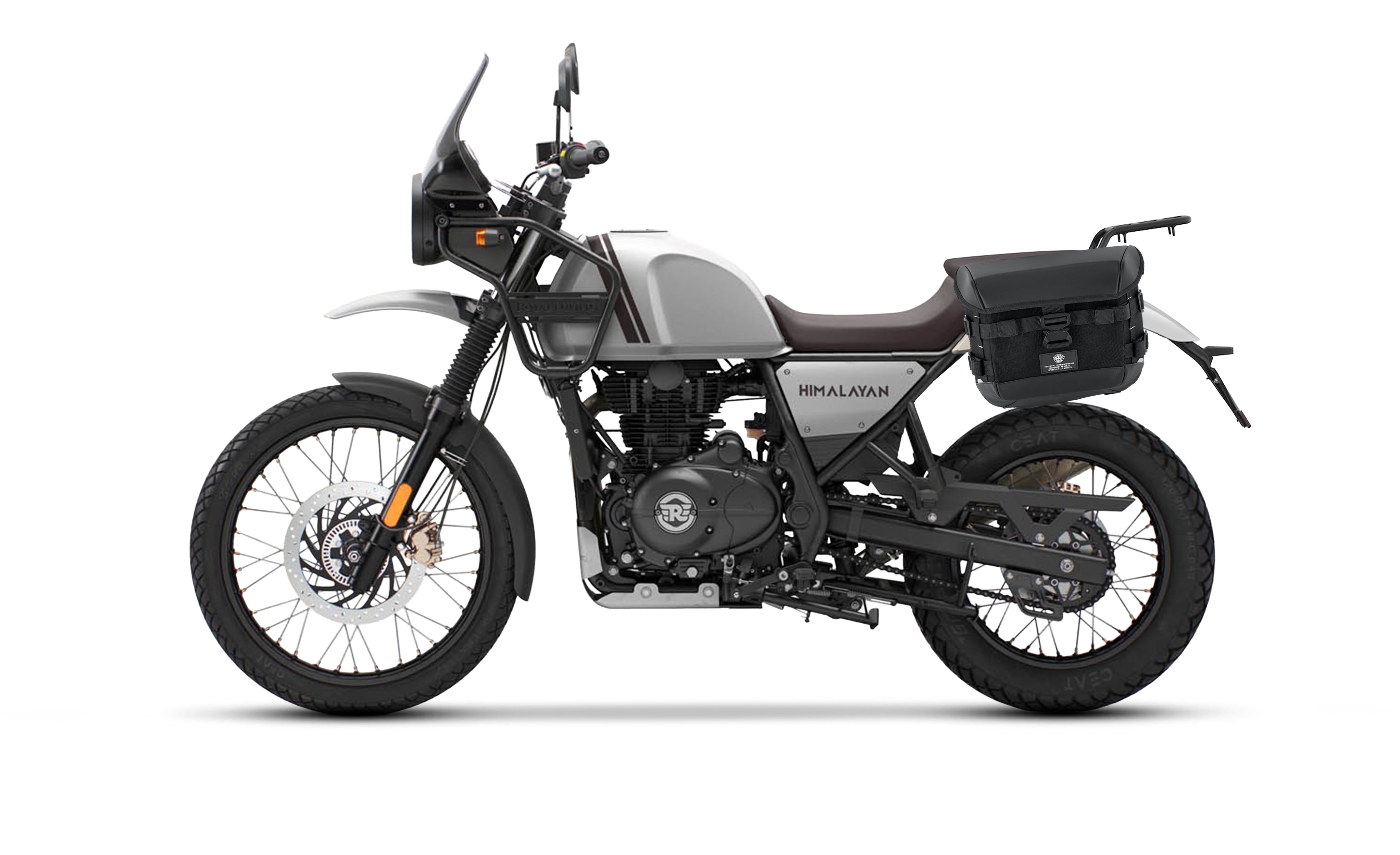 10L - Incognito Quick Mount Small Royal Enfield Himalayan 410 Solo Saddlebag (Left Only) Bag on Bike @expand