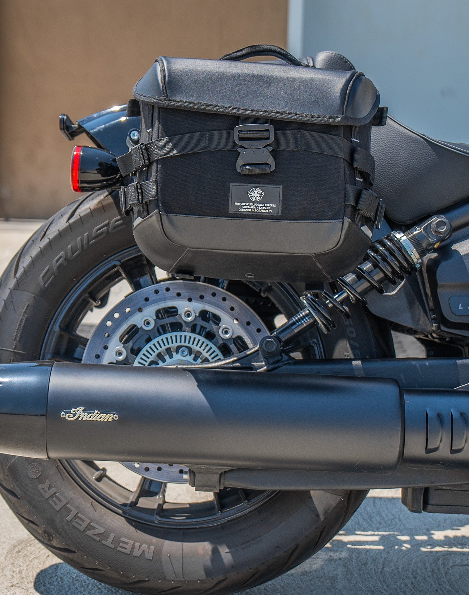 10L - Incognito Quick-Mount Small Indian Sport Scout Sixty Solo Saddlebag (Right Only) Life Style