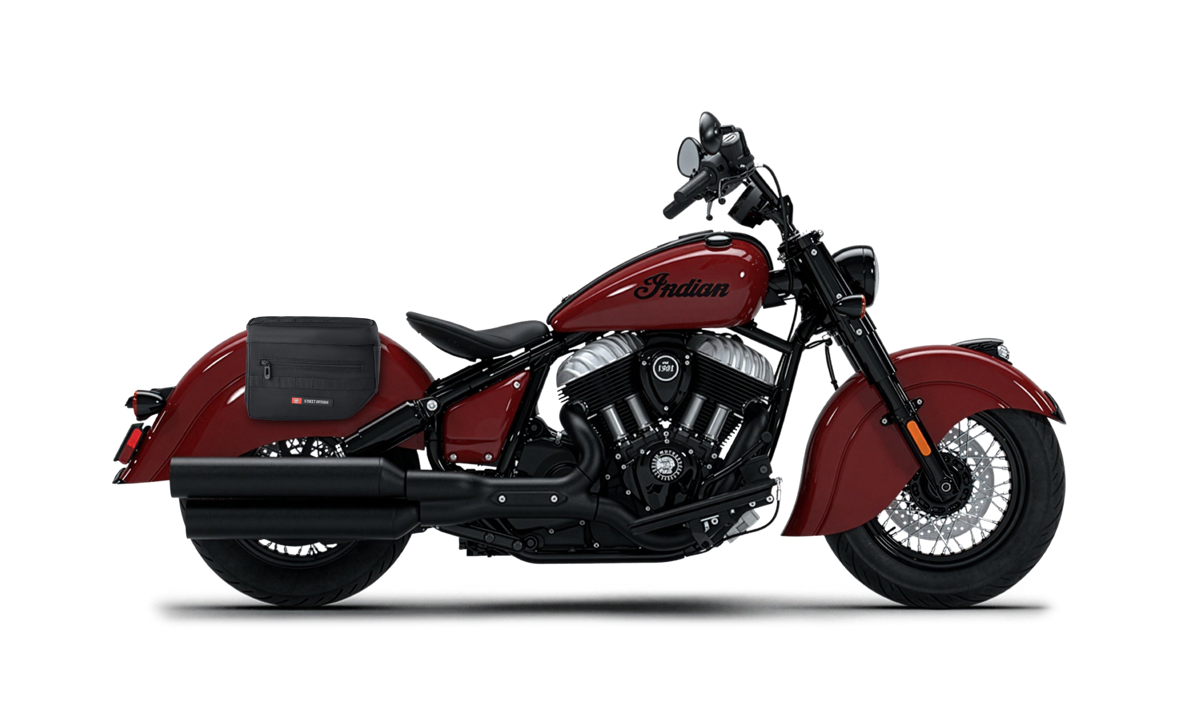 10L - Patriot Small 2026 Indian Chief Vintage Throw Over Saddlebags Bag on Bike @expand
