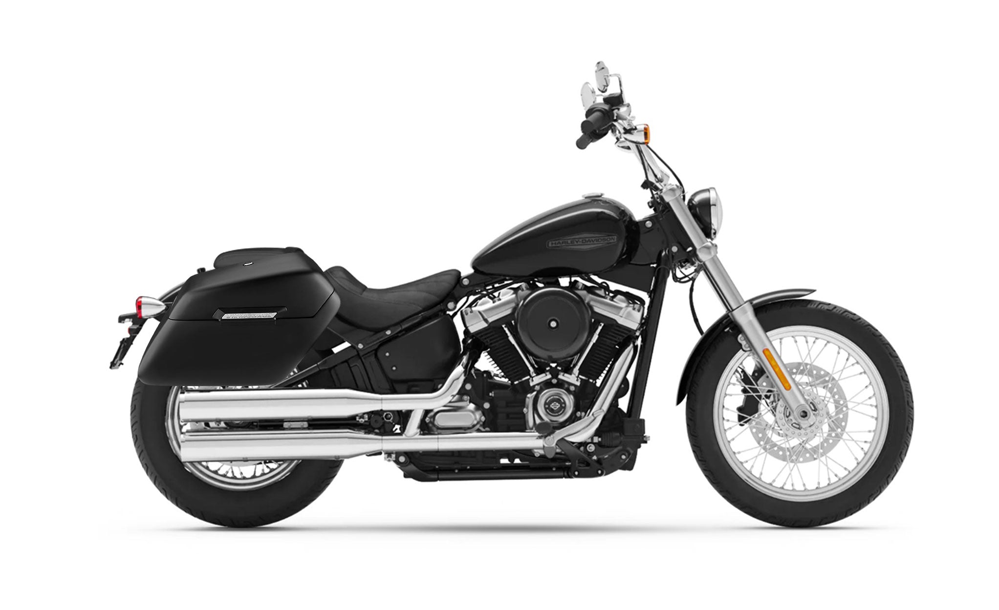 42L - Baldur Extra Large Matte Motorcycle Hard Saddlebags for Harley Softail Standard FXST Bag on Bike @expand