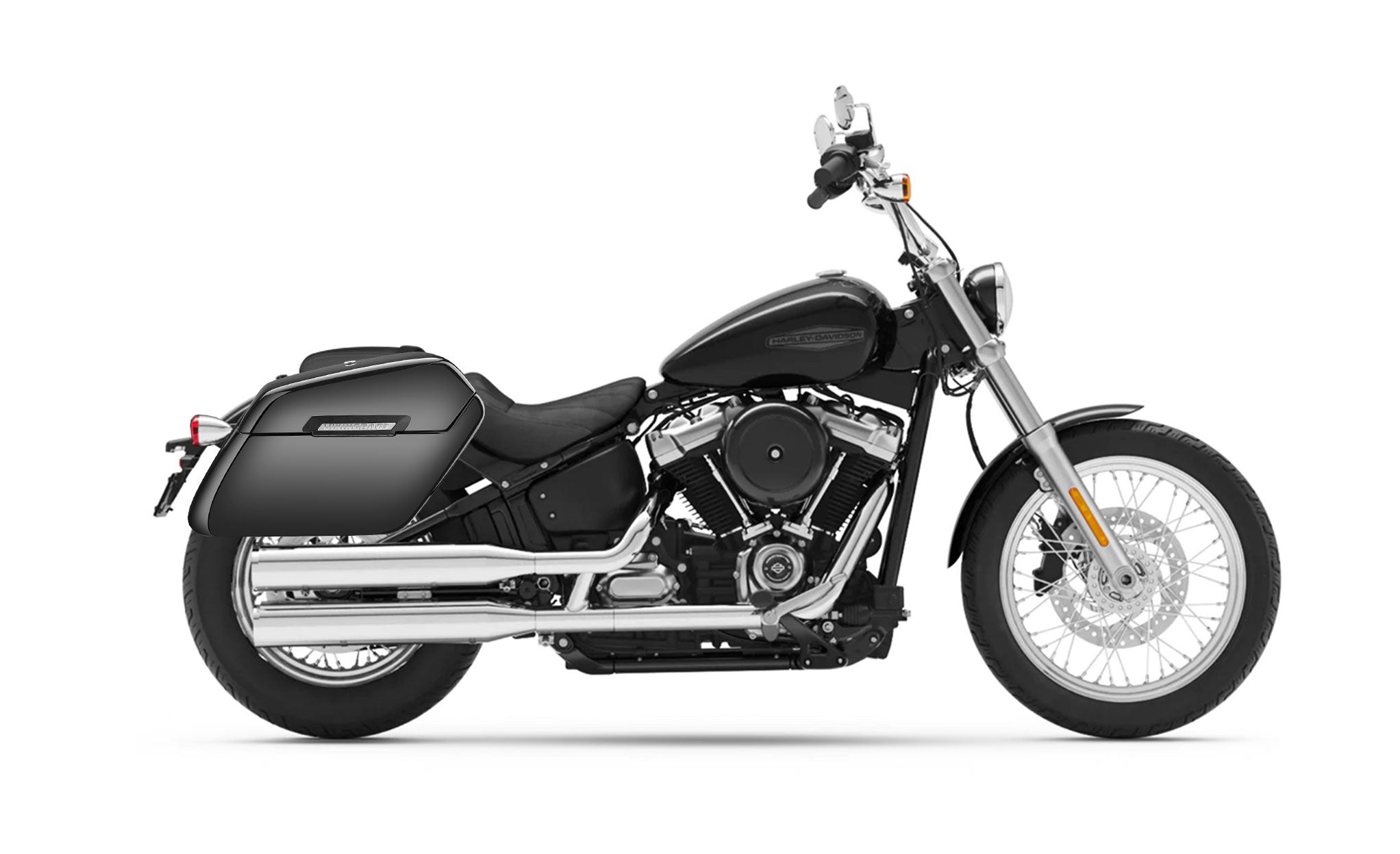 42L - Baldur Extra Large Painted Motorcycle Hard Saddlebags for Harley Softail Standard FXST Bag on Bike @expand