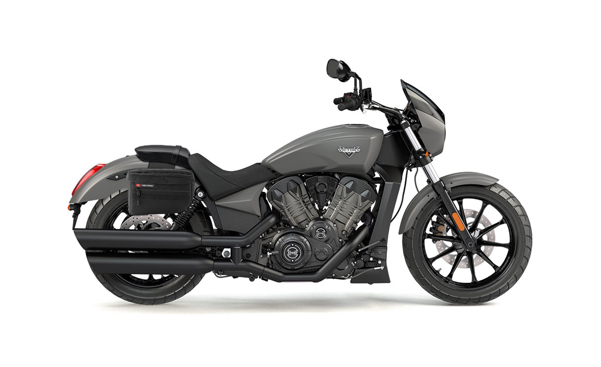 27L - Patriot Large Victory Octane Motorcycle Throw Over Saddlebags Bag on Bike @expand