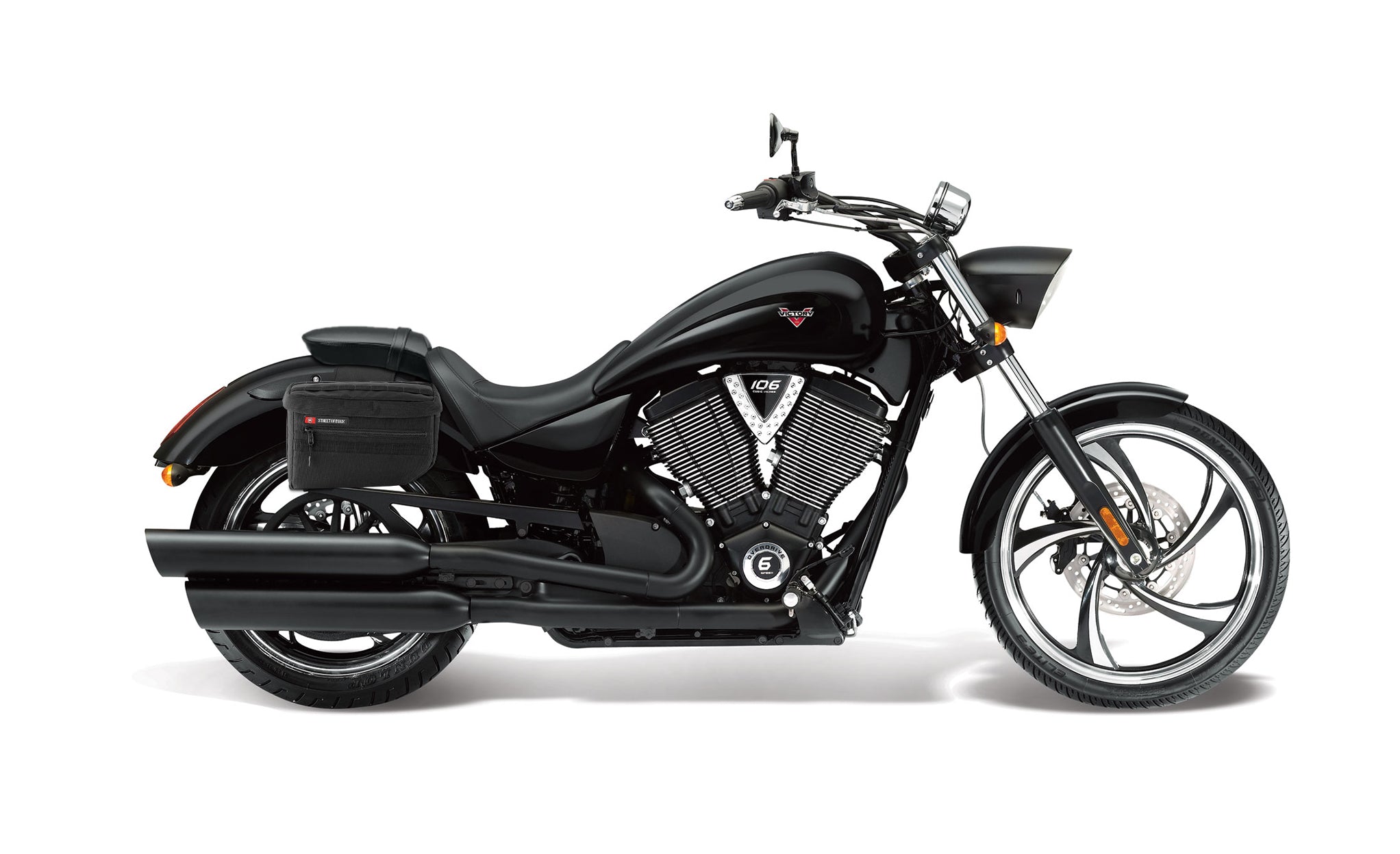 27L - Patriot Large Victory 8 Ball Motorcycle Throw Over Saddlebags Bag on Bike @expand