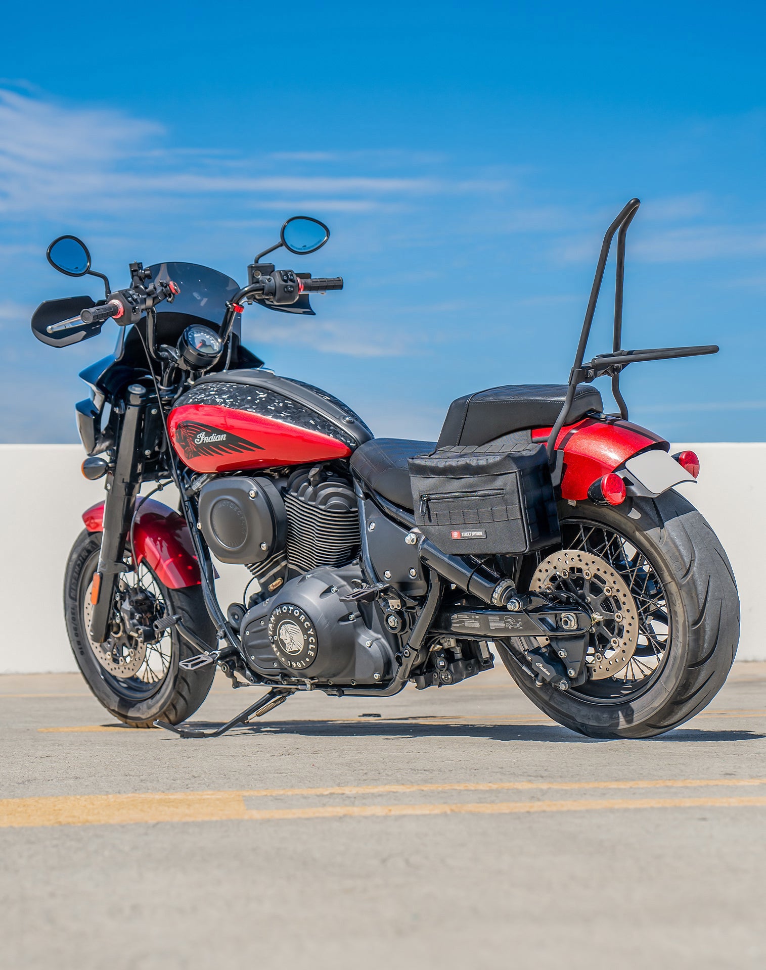 8L - Patriot Small Indian Chief Throw Over Saddlebags Lifestyle