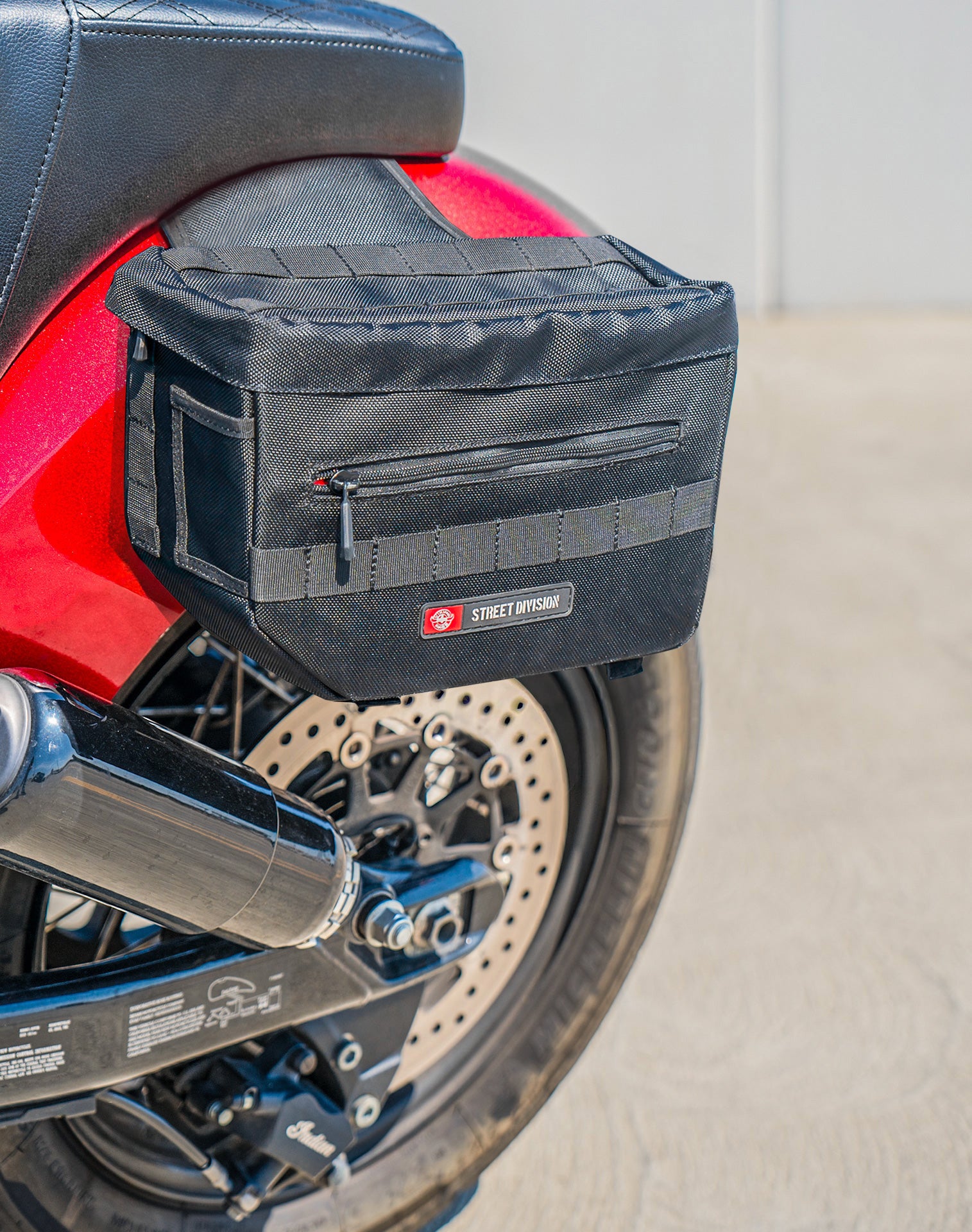 8L - Patriot Small Indian Chief Throw Over Saddlebags Lifestyle