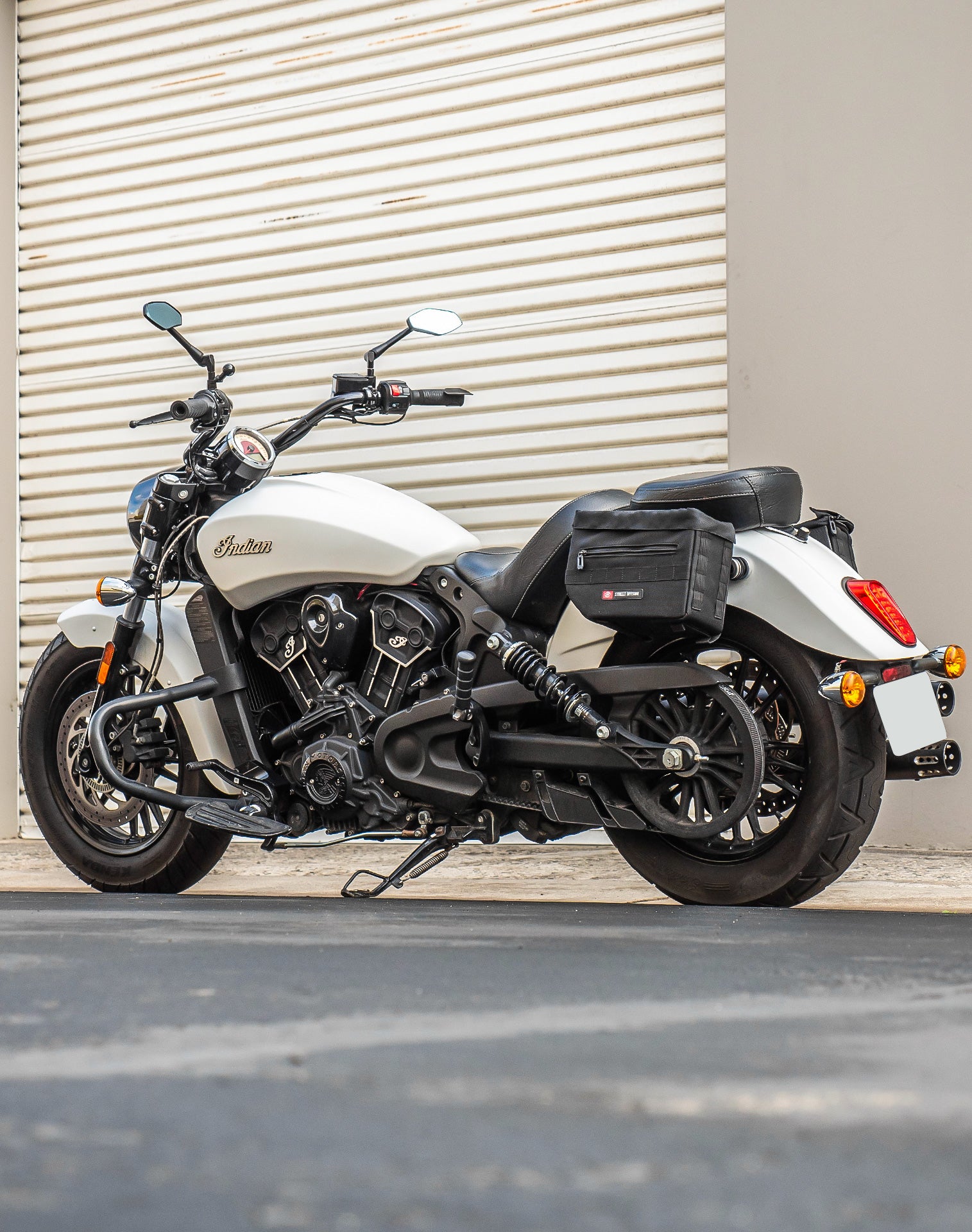 8L - Patriot Small Indian Scout Sixty Motorcycle Throw Over Saddlebags v1