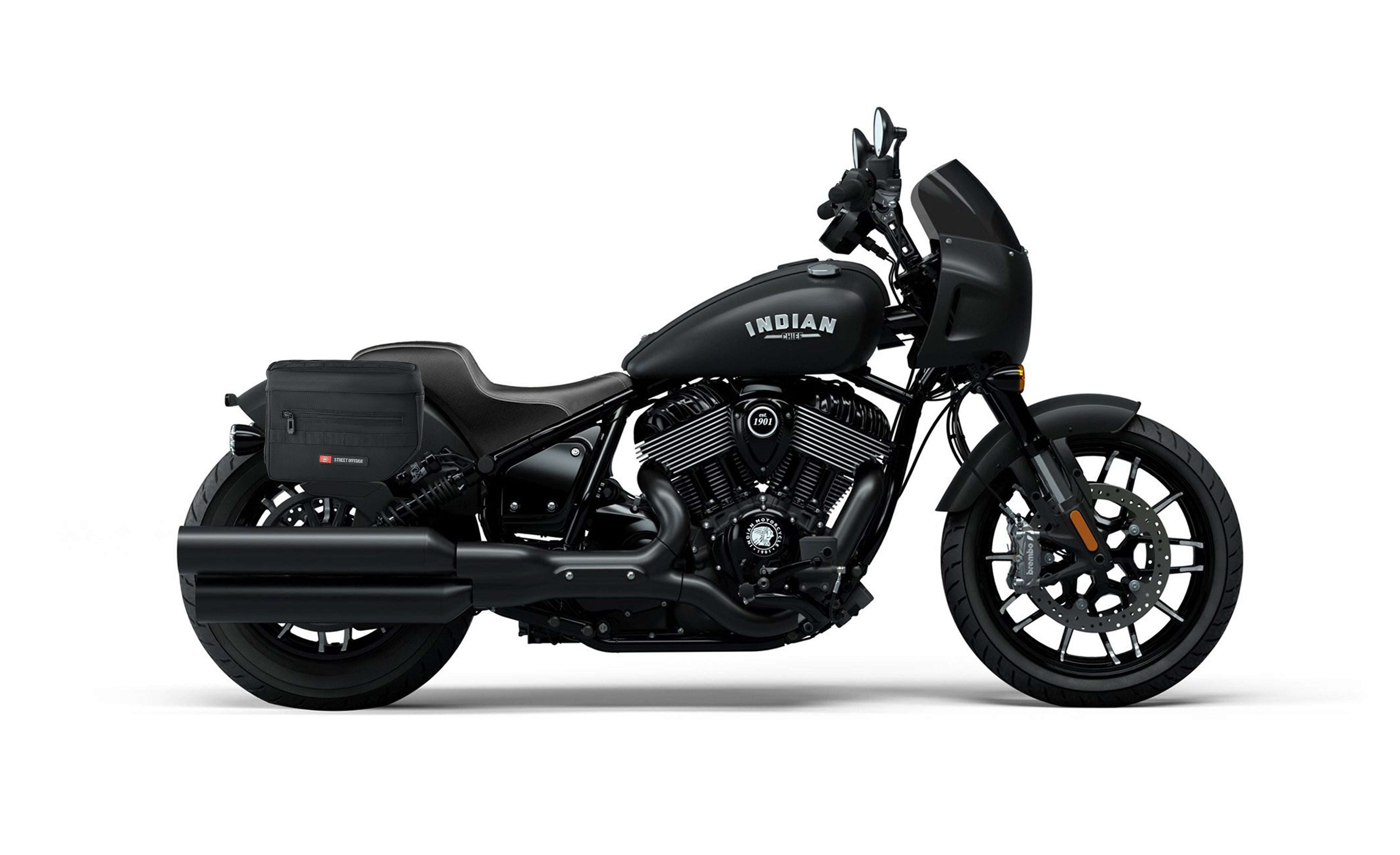 8L - Patriot Small Indian Sport Chief Throw Over Saddlebags Bag on Bike @expand