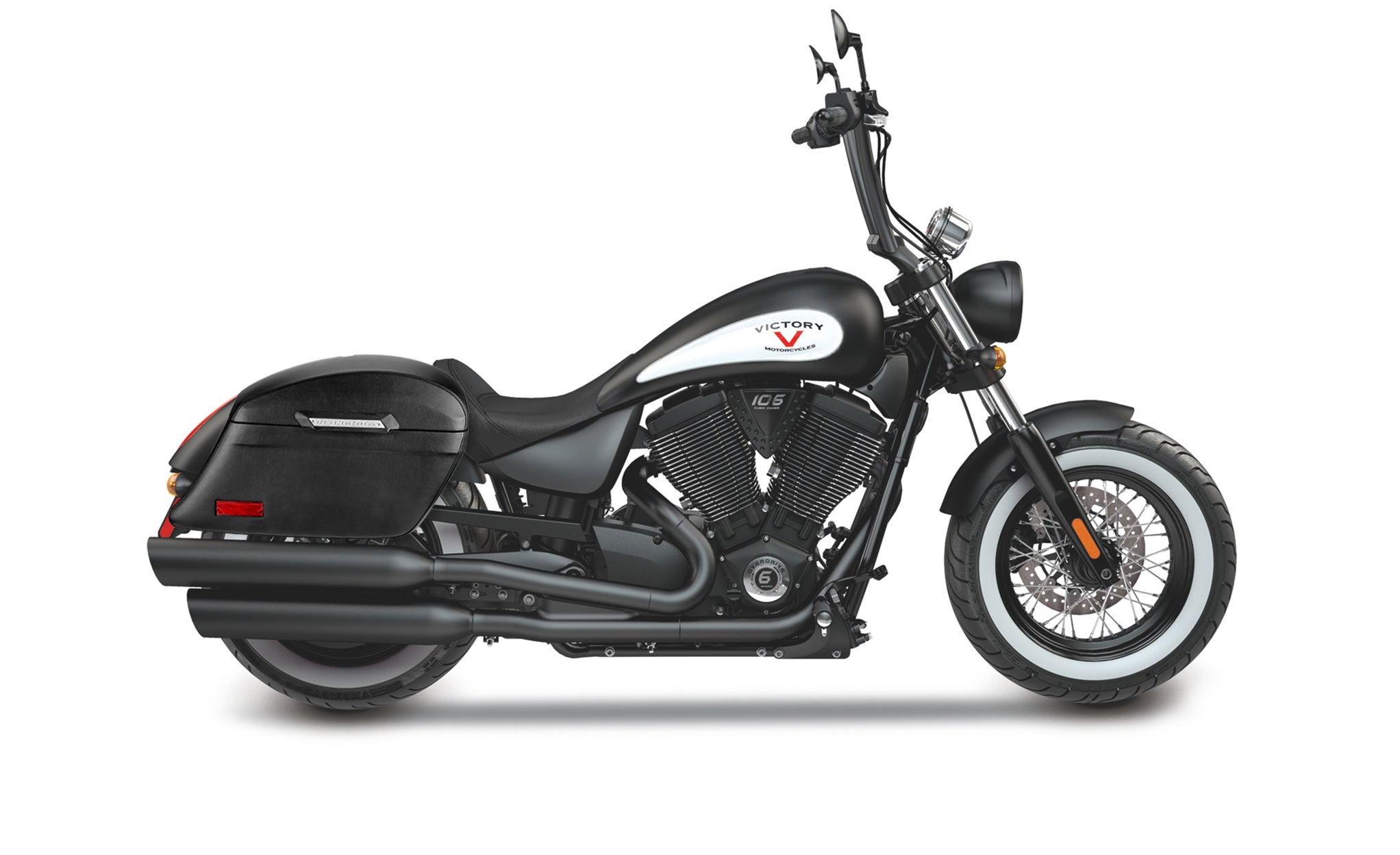 44L - Lamellar Stallion Extra Large Victory High Ball Leather Covered Motorcycle Hard Saddlebags Bag on Bike @expand