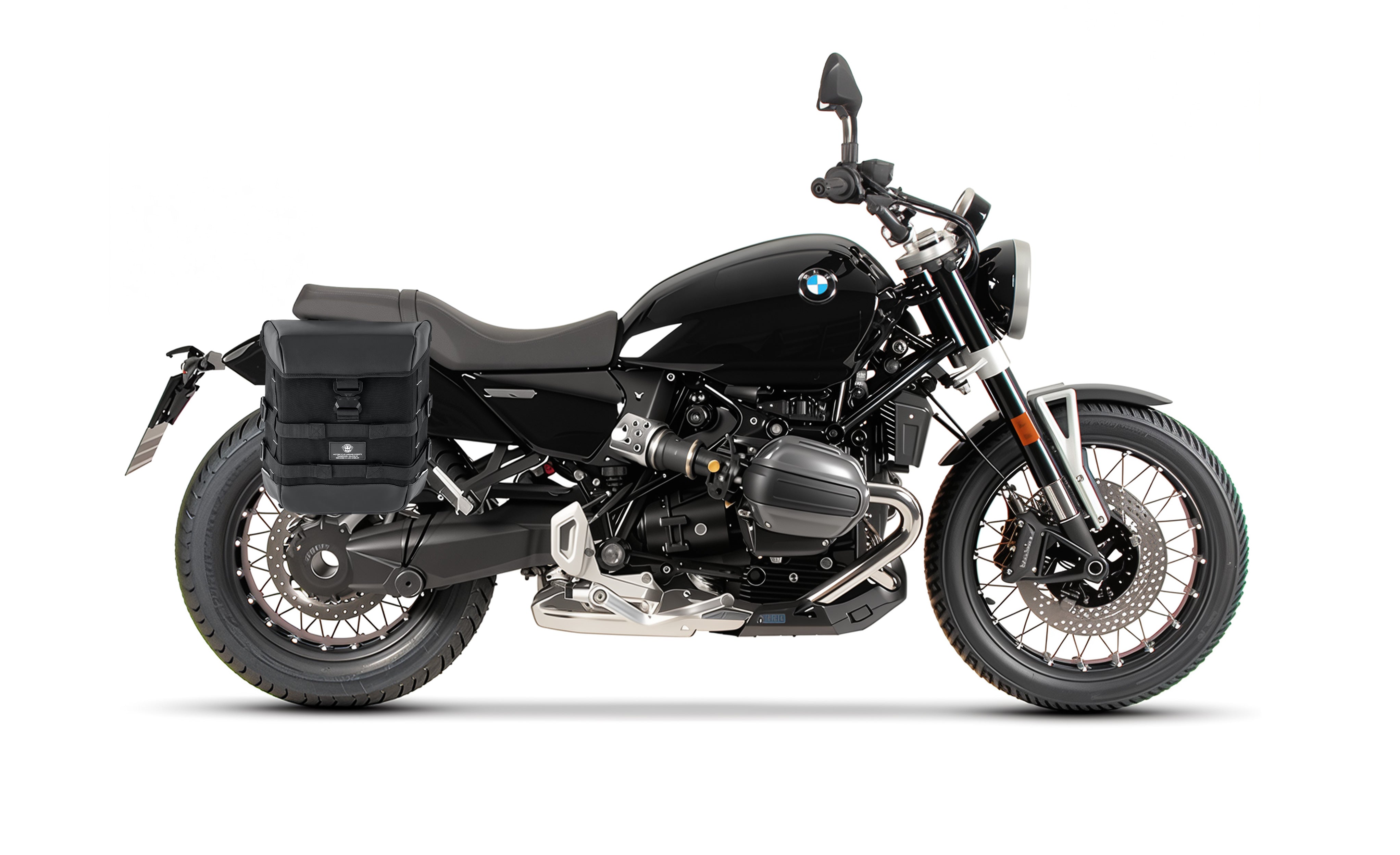 15L - Incognito Quick-Mount Medium BMW R12 Solo Saddlebag (Right Only) Bag on Bike @expand