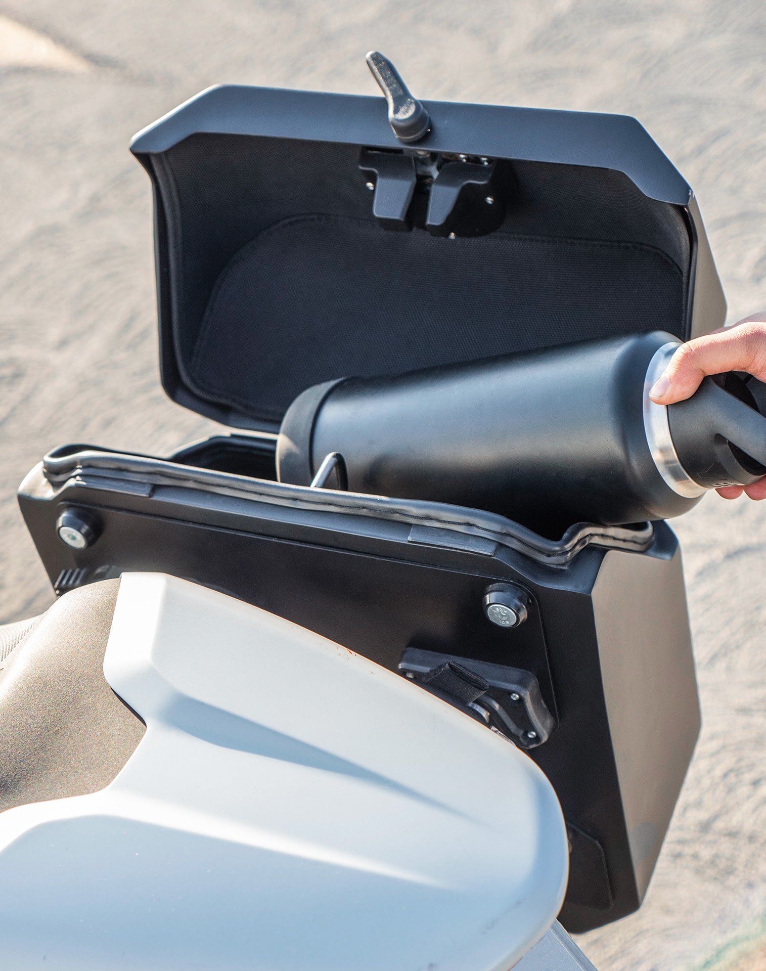 15L - Outlaw Quick Mount Medium Ducati Monster 797 Matte Hard Solo Saddlebag (Right Only) v4