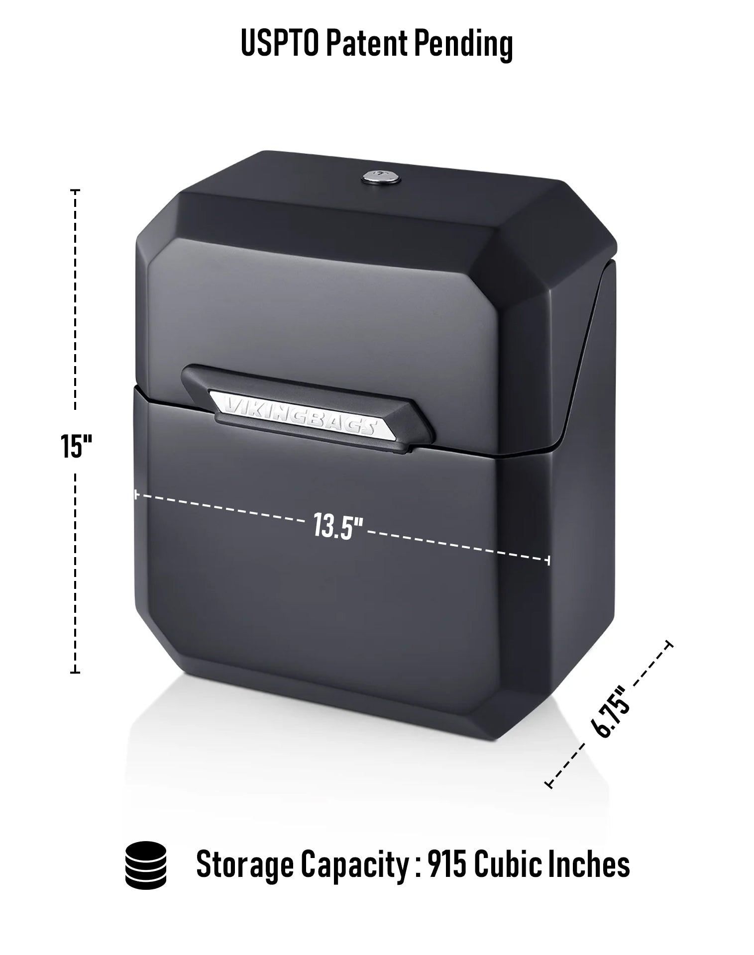 15L - Outlaw Quick Mount Medium Suzuki Boulevard M109R/VZR1800 Matte Hard Solo Saddlebag (Right Only) Storage Capacity