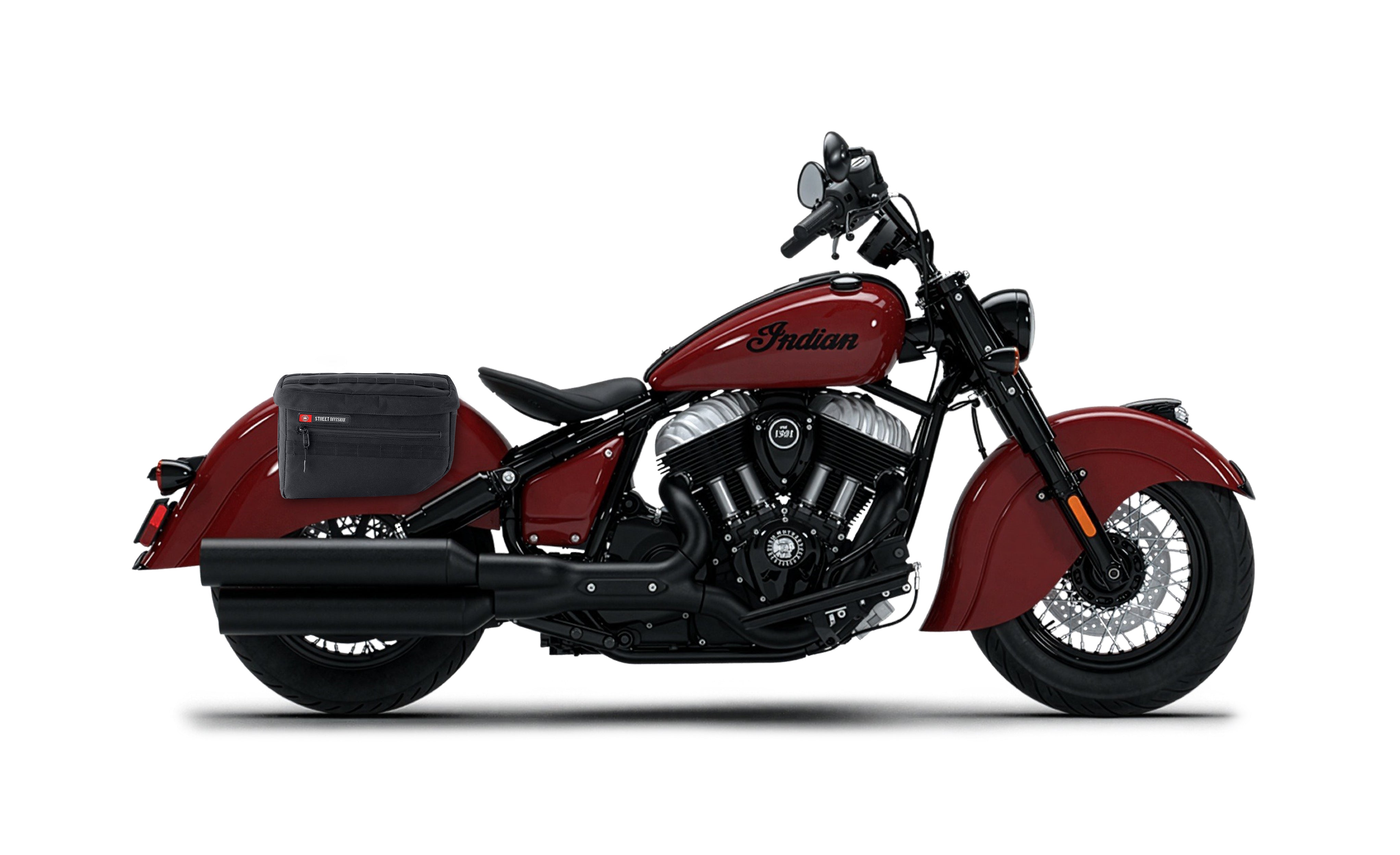 18L - Patriot Medium 2026 Indian Chief Vintage Throw Over Saddlebags Bag on Bike @expand