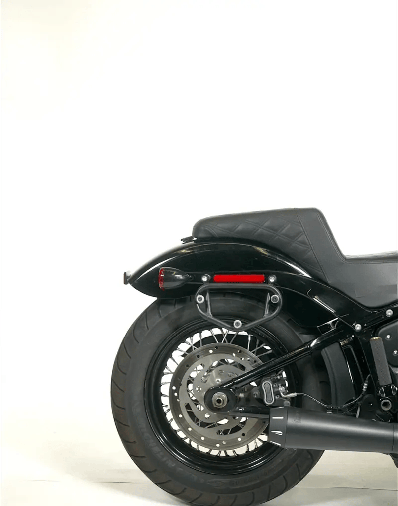20L - Outlaw Quick-Mount Small Indian Scout Sixty Classic Leather Wrapped Hard Saddlebags GIF