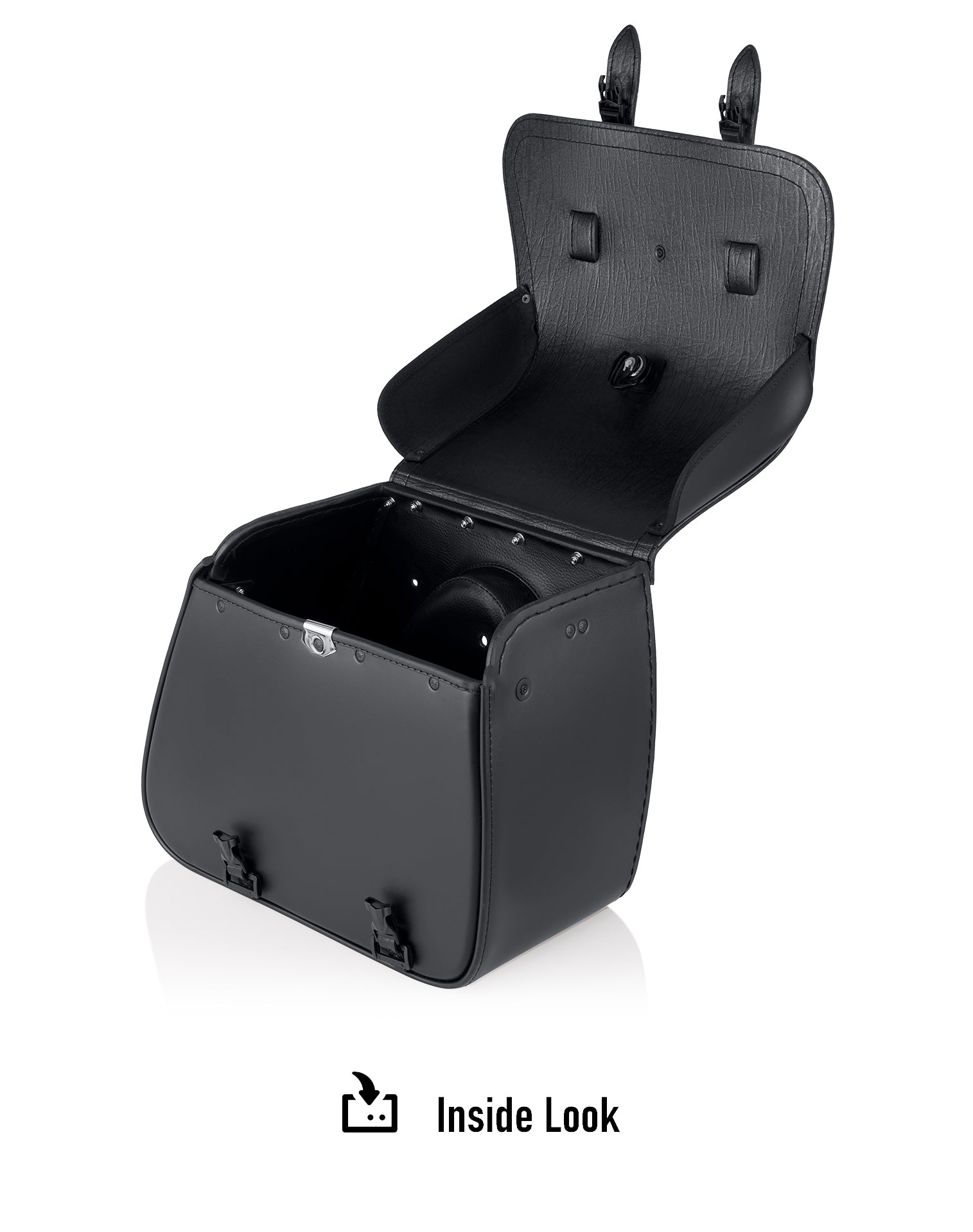 22L - Vant Medium Quick-Mount Shock Cut Motorcycle Saddlebags For Harley Sportster Seventy Two XL1200V Inside Look
