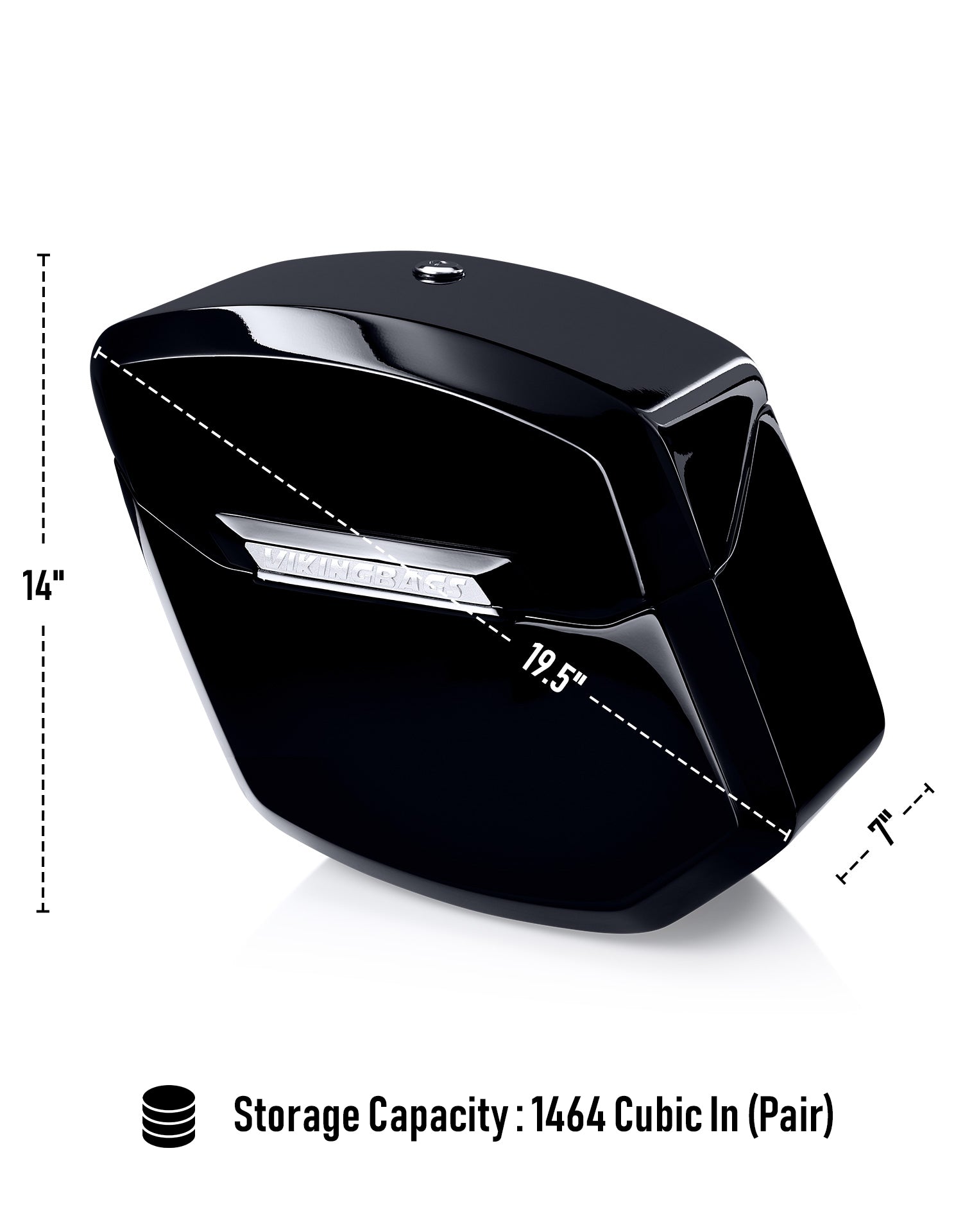 24L - Ironclad Quick-Mount Medium Indian Scout Classic Painted Hard Saddlebags Storage Capacity