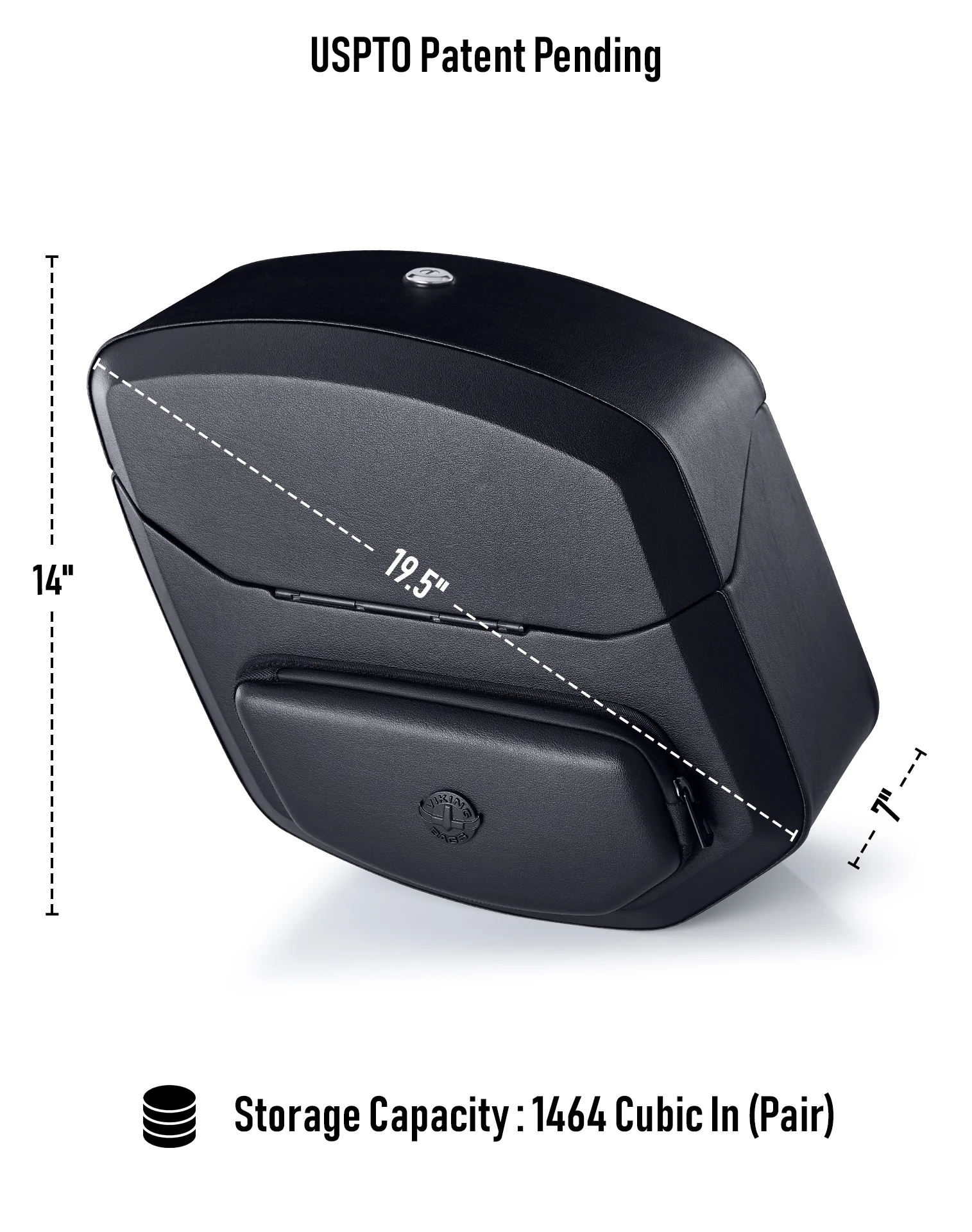 24L - Ironclad Quick-Mount Medium Indian Scout Sixty Bobber Leather Wrapped Hard Saddlebags Storage Capacity