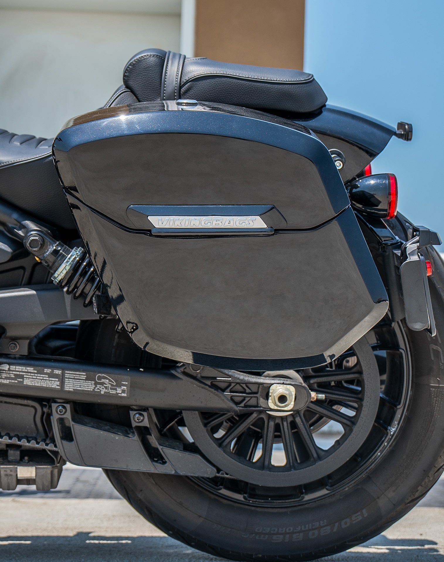 24L - Ironclad Quick-Mount Medium Indian Sport Scout Sixty Painted Hard Saddlebags Life Style