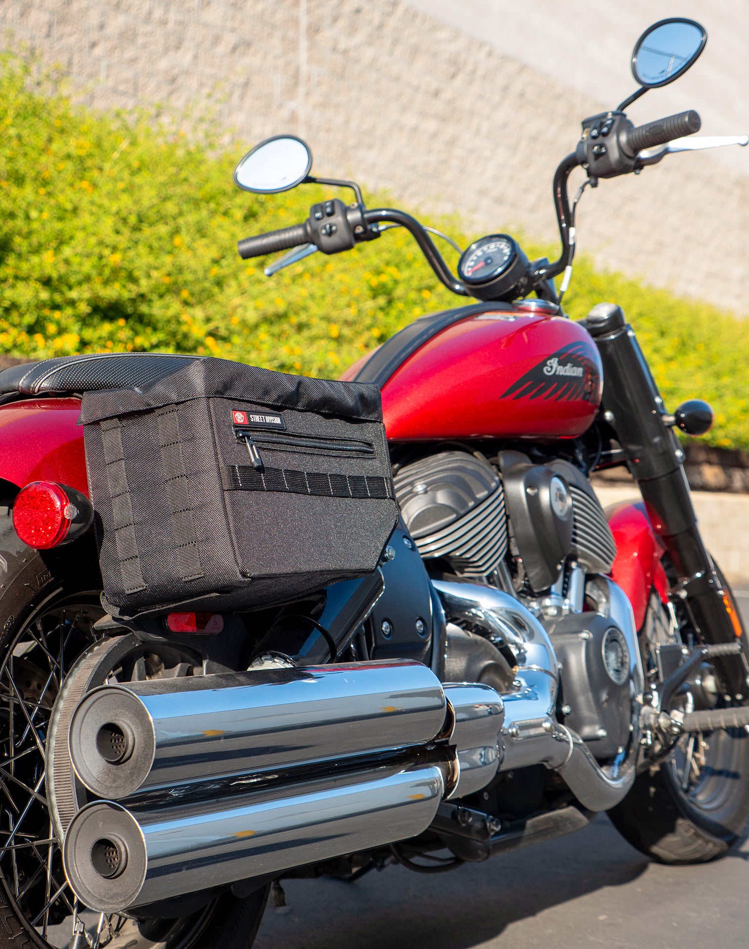 18L - Patriot Large Indian Chief Bobber Darkhorse Throw Over Saddlebags v1