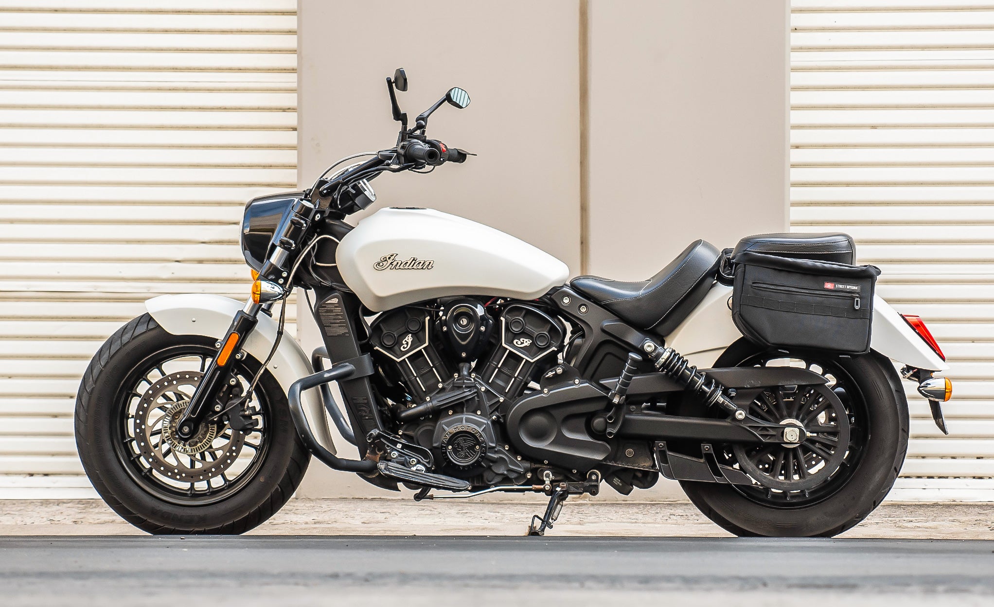 18L - Patriot Large Indian Scout Sixty Motorcycle Throw Over Saddlebags @expand