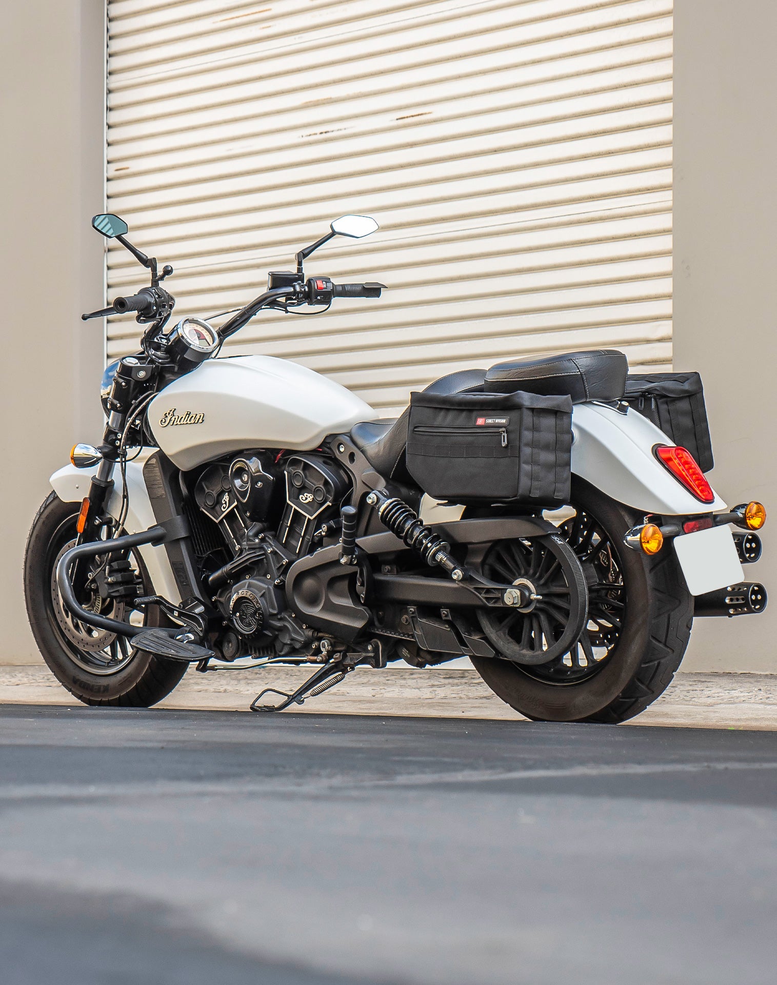 18L - Patriot Large Indian Scout Sixty Motorcycle Throw Over Saddlebags v1