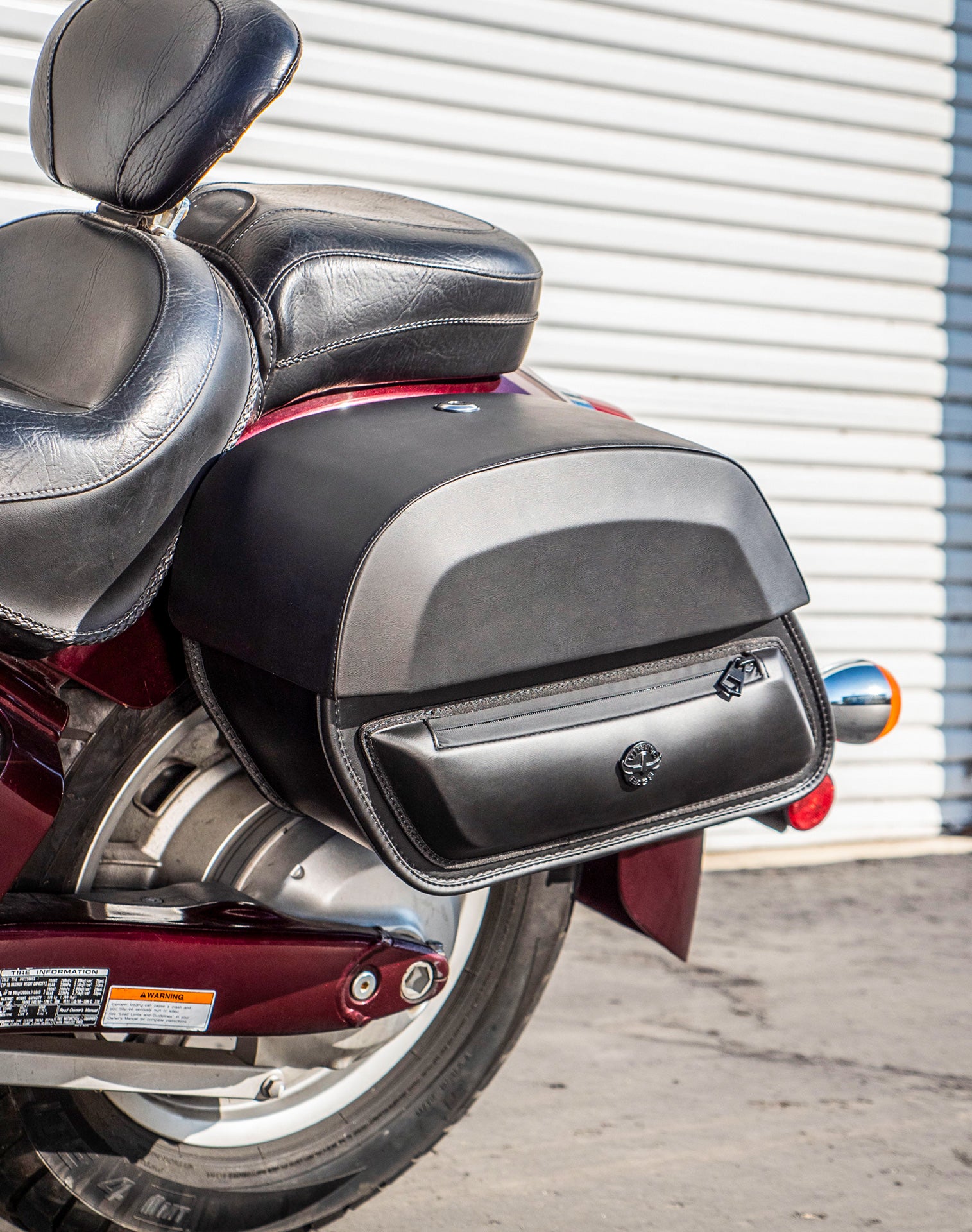 28L - Pantheon Medium Honda VT1300CT Interstate Leather Saddlebags v4