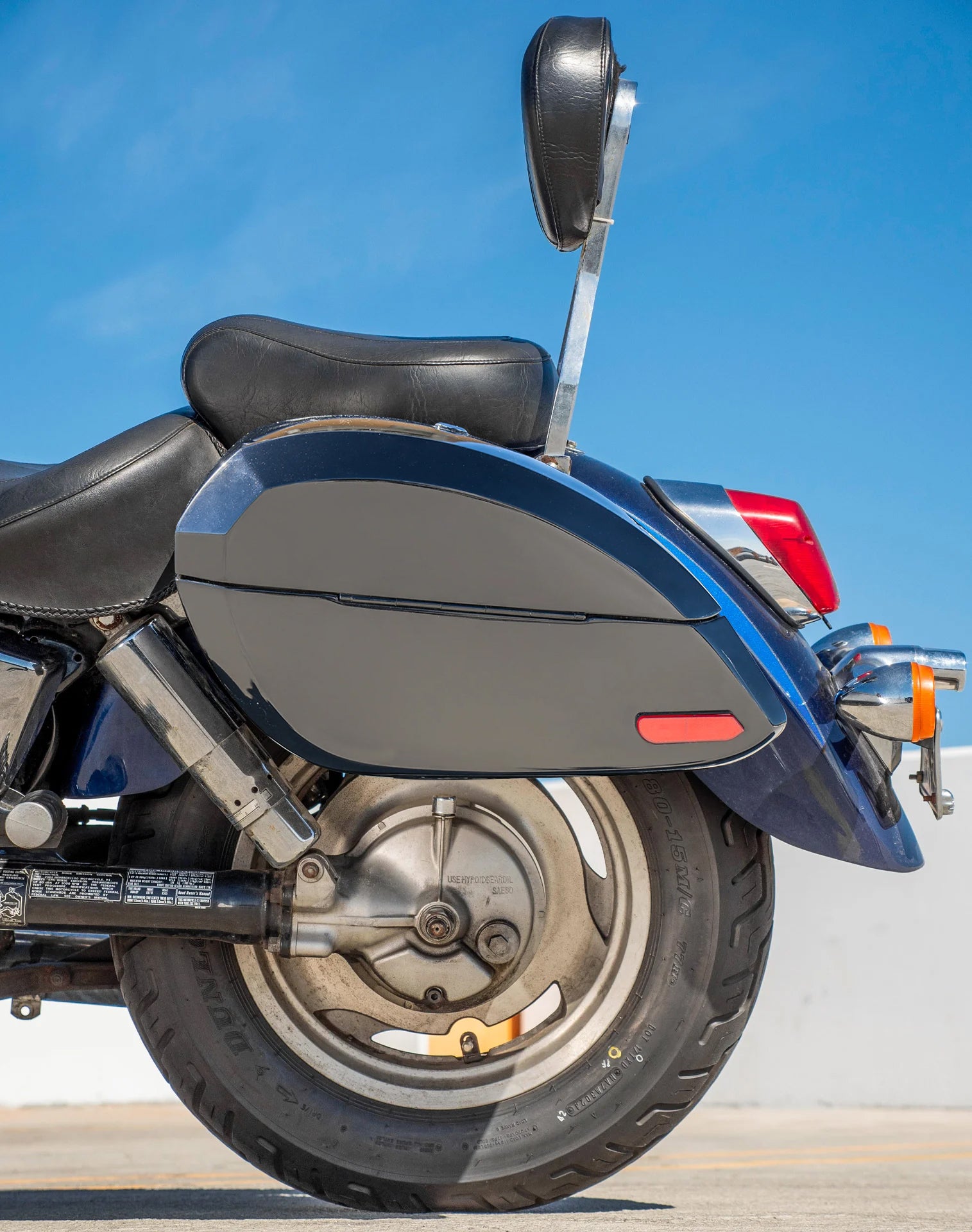 28L - Phantom Large Honda Shadow 1100 Sabre Painted Hard Saddlebags Lifestyle