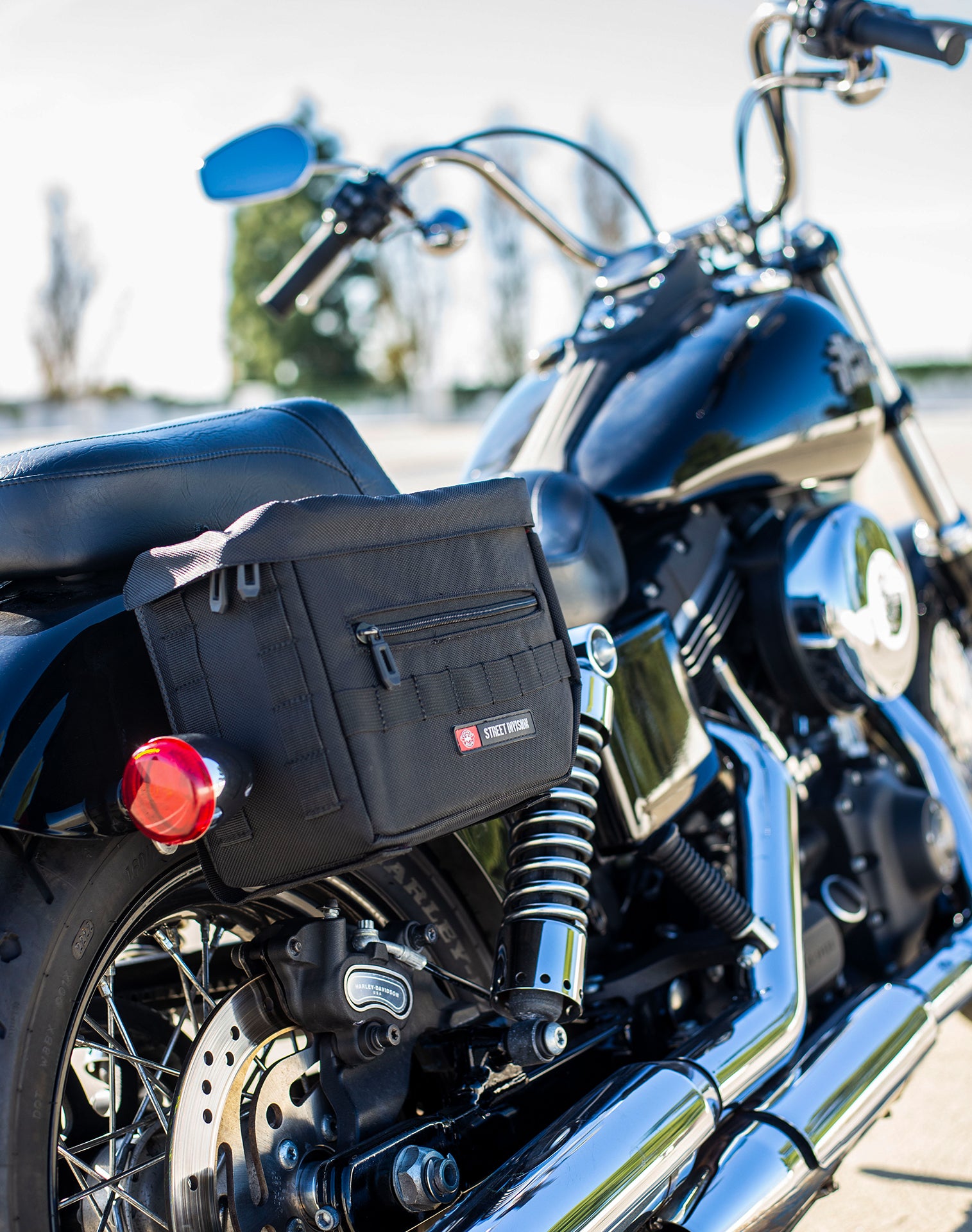 14L - Patriot Small Throw Over Saddlebags for Harley Dyna Street Bob FXDB