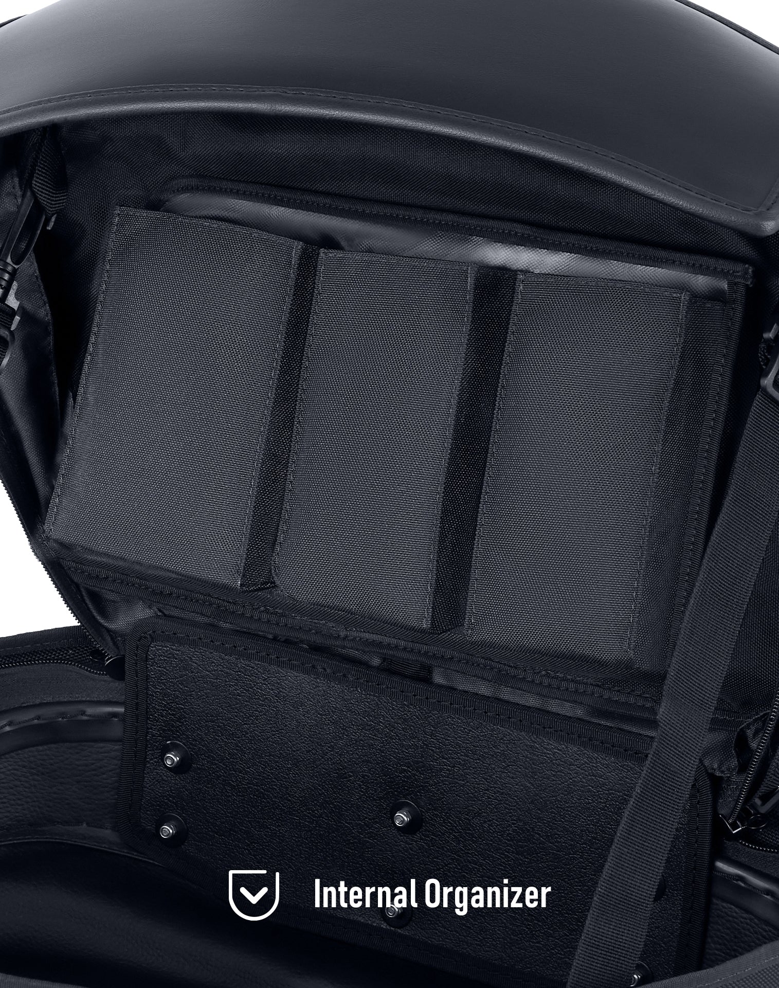 30L - Stealth Large Quick Mount Saddlebags for Harley Softail Slim FLSL Internal Organizer