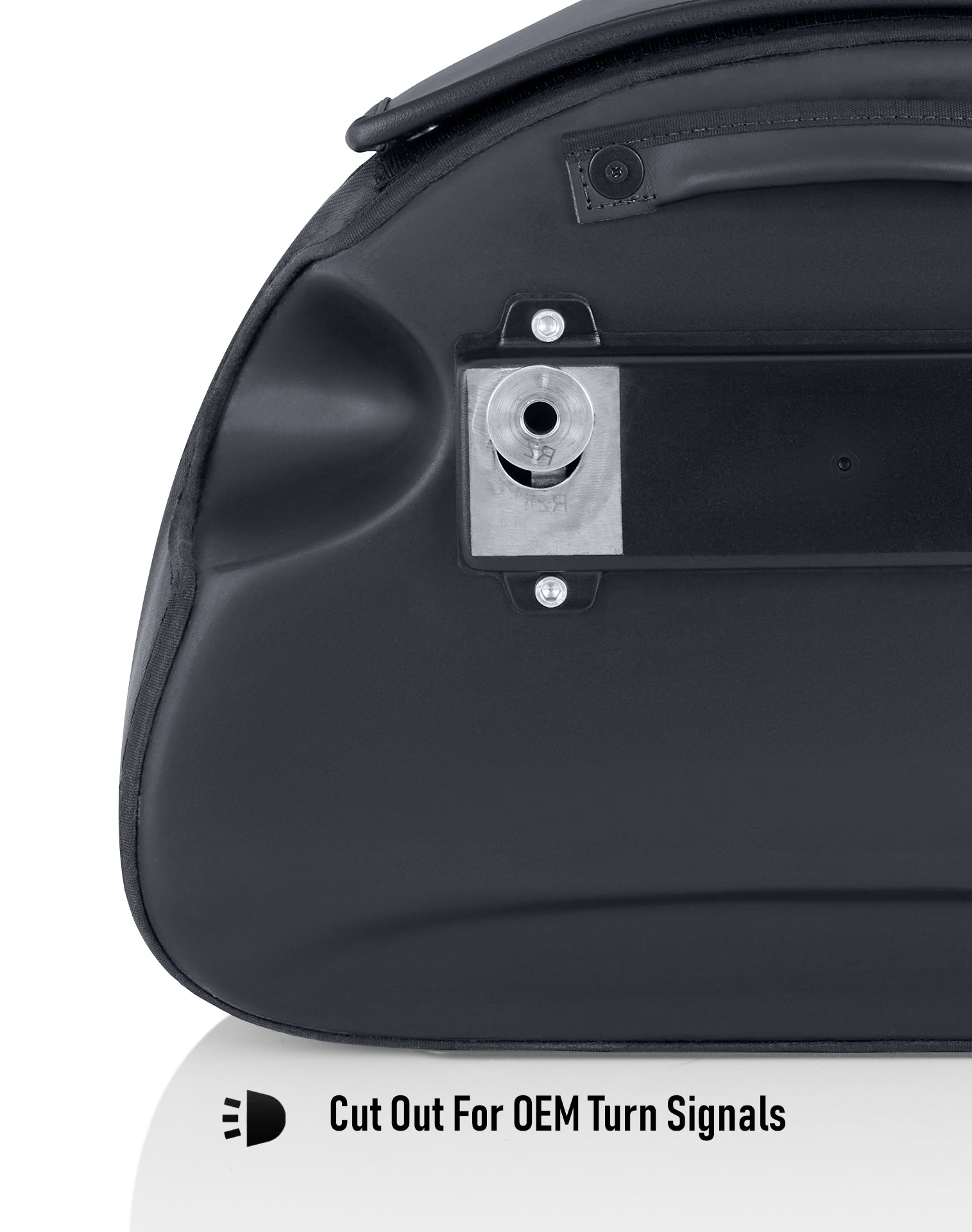 30L - Stealth Large Quick Mount Saddlebags for Harley Softail Standard FXST Cut Out For OEM Turn Signals