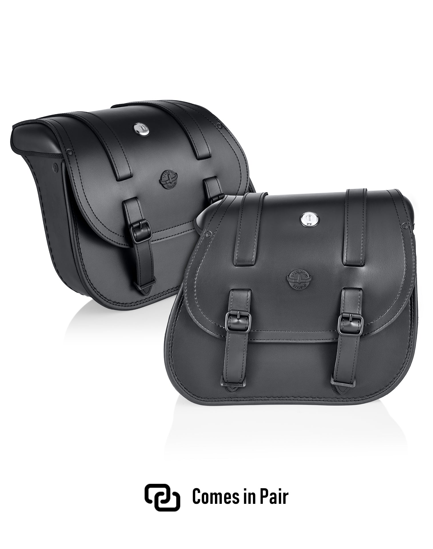 30L - Wraith Large Quick-Mount Shock Cutout Leather Saddlebags For Harley Dyna Super Glide FXD/I Comes in Pair
