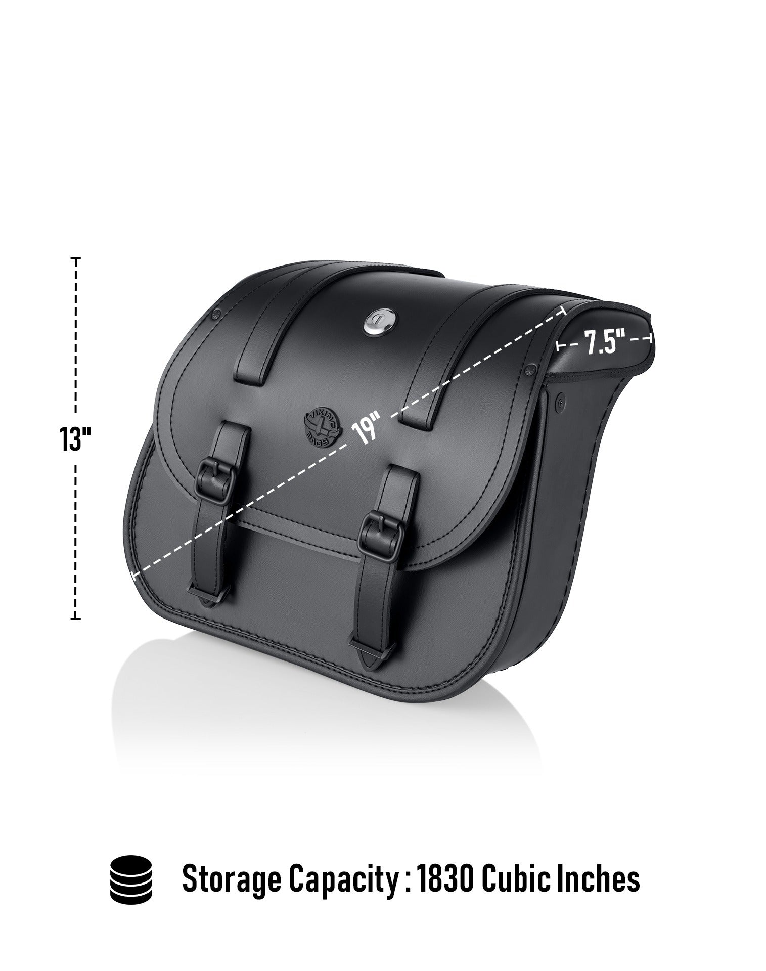 30L - Wraith Large Quick-Mount Shock Cutout Leather Saddlebags For Harley Dyna Fat Bob FXDF/SE Storage Capacity