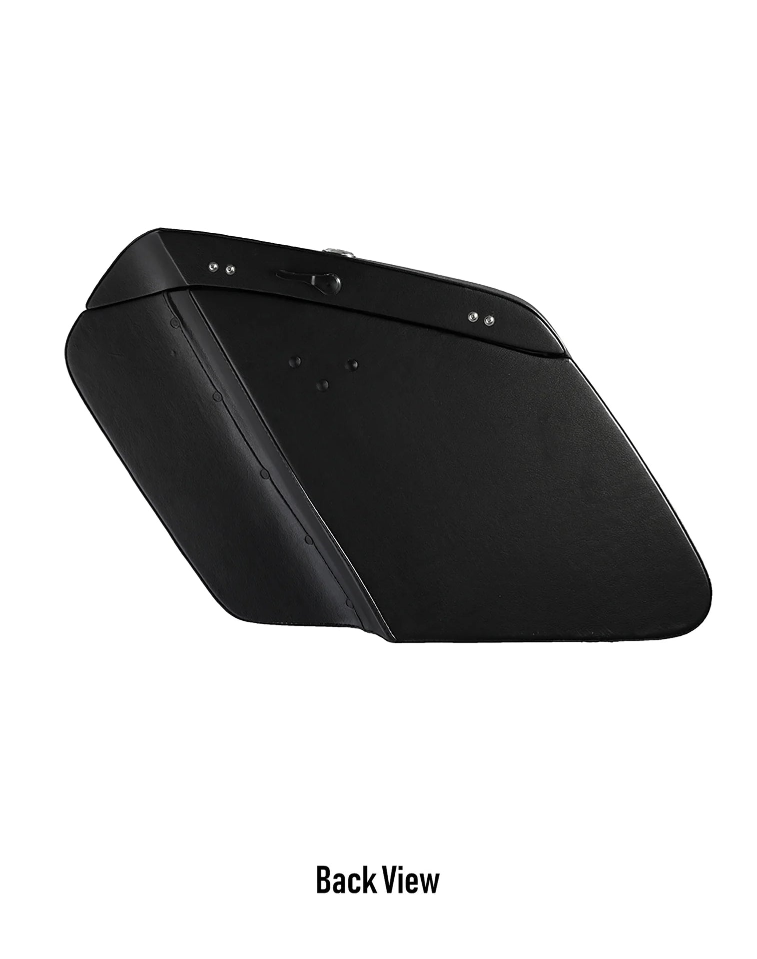 38L - Baldur XL Shock Cutout Harley Sportster 1200 Iron XL1200NS Leather Wrapped Hard Saddlebags Back View