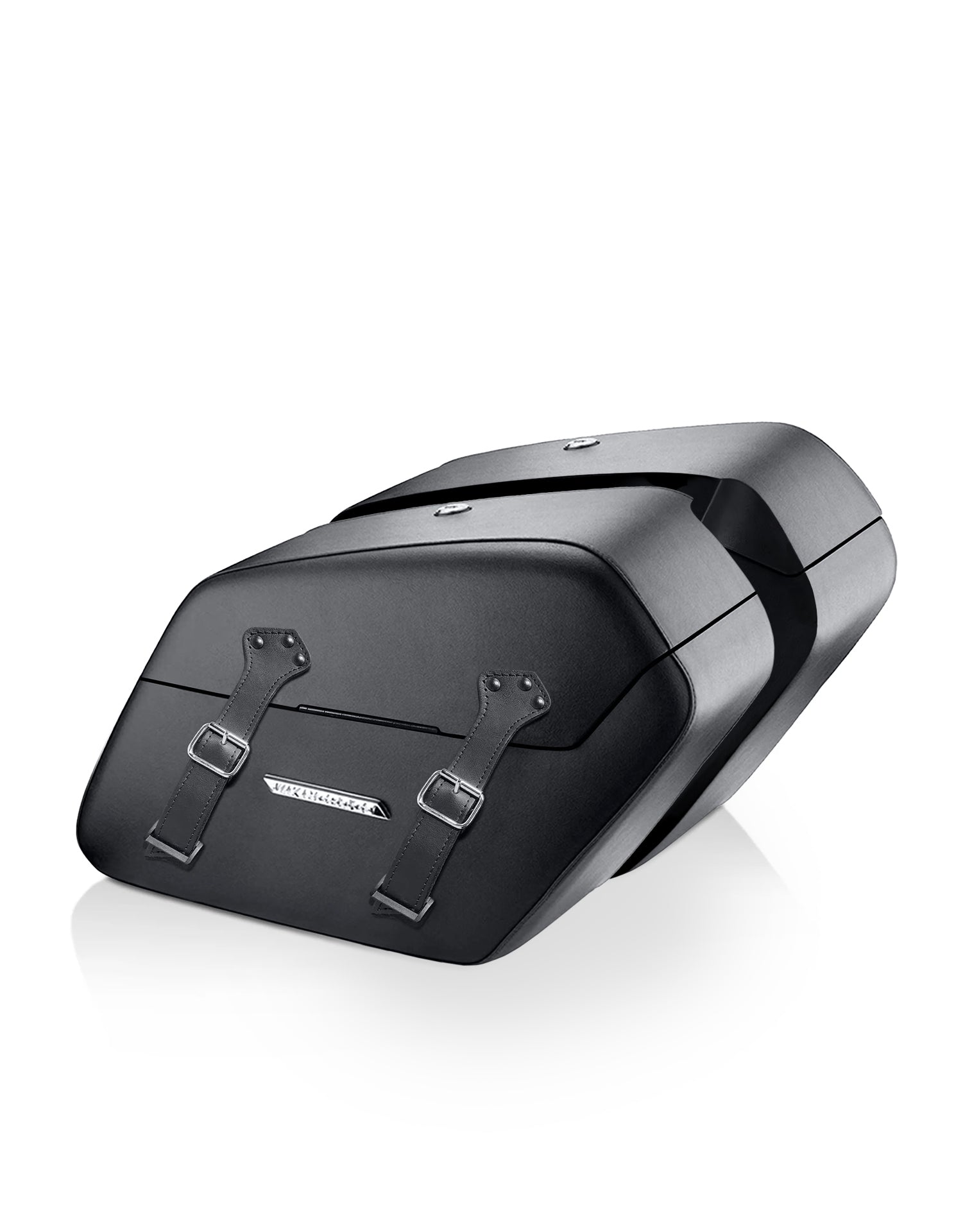 38L - Baldur XL Shock Cutout Triumph Thunderbird LT Leather Wrapped Hard Saddlebags Main View