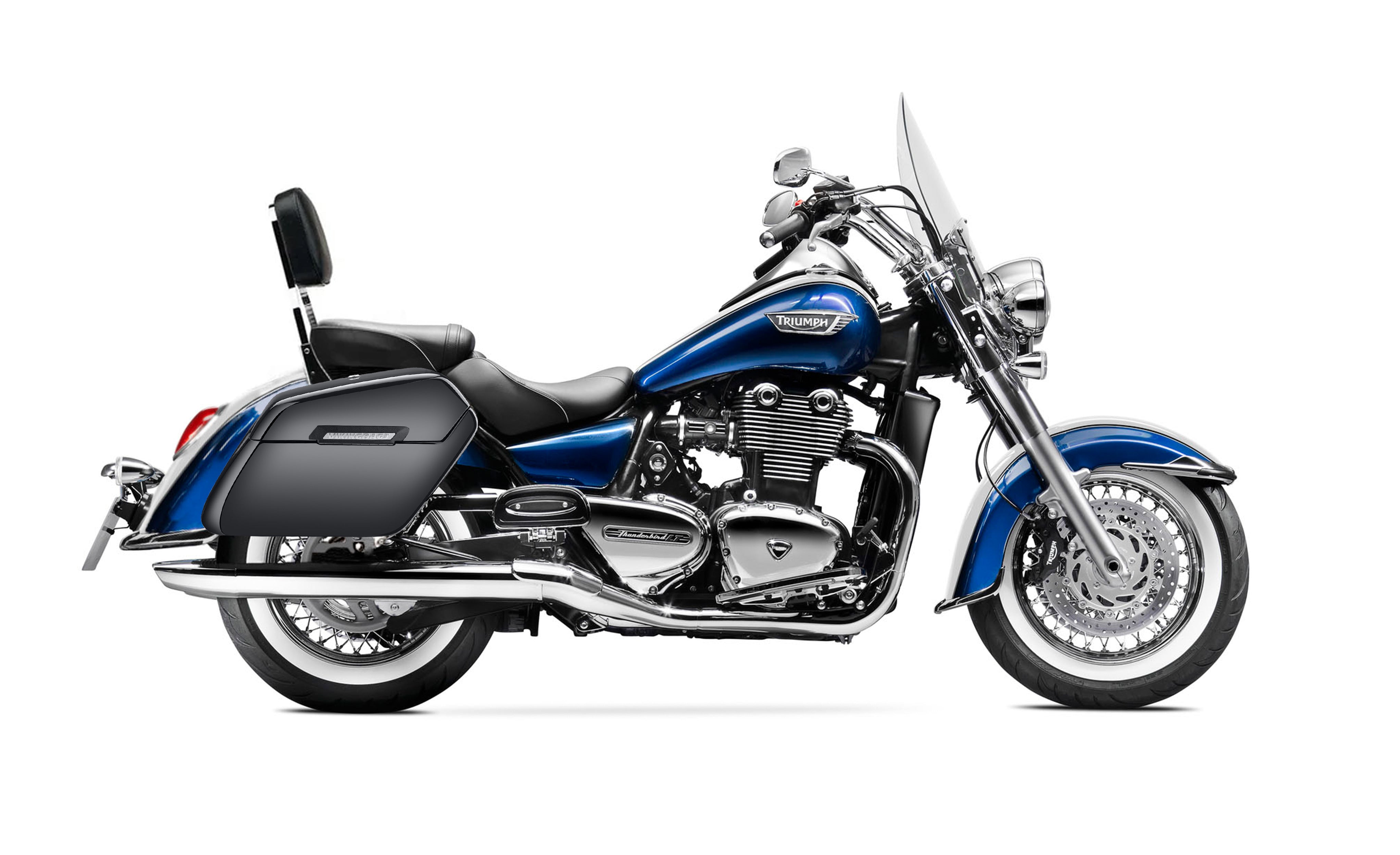 38L - Baldur XL Triumph Thunderbird LT Shock Cut-out Painted Motorcycle Hard Saddlebags Bag on Bike @expand