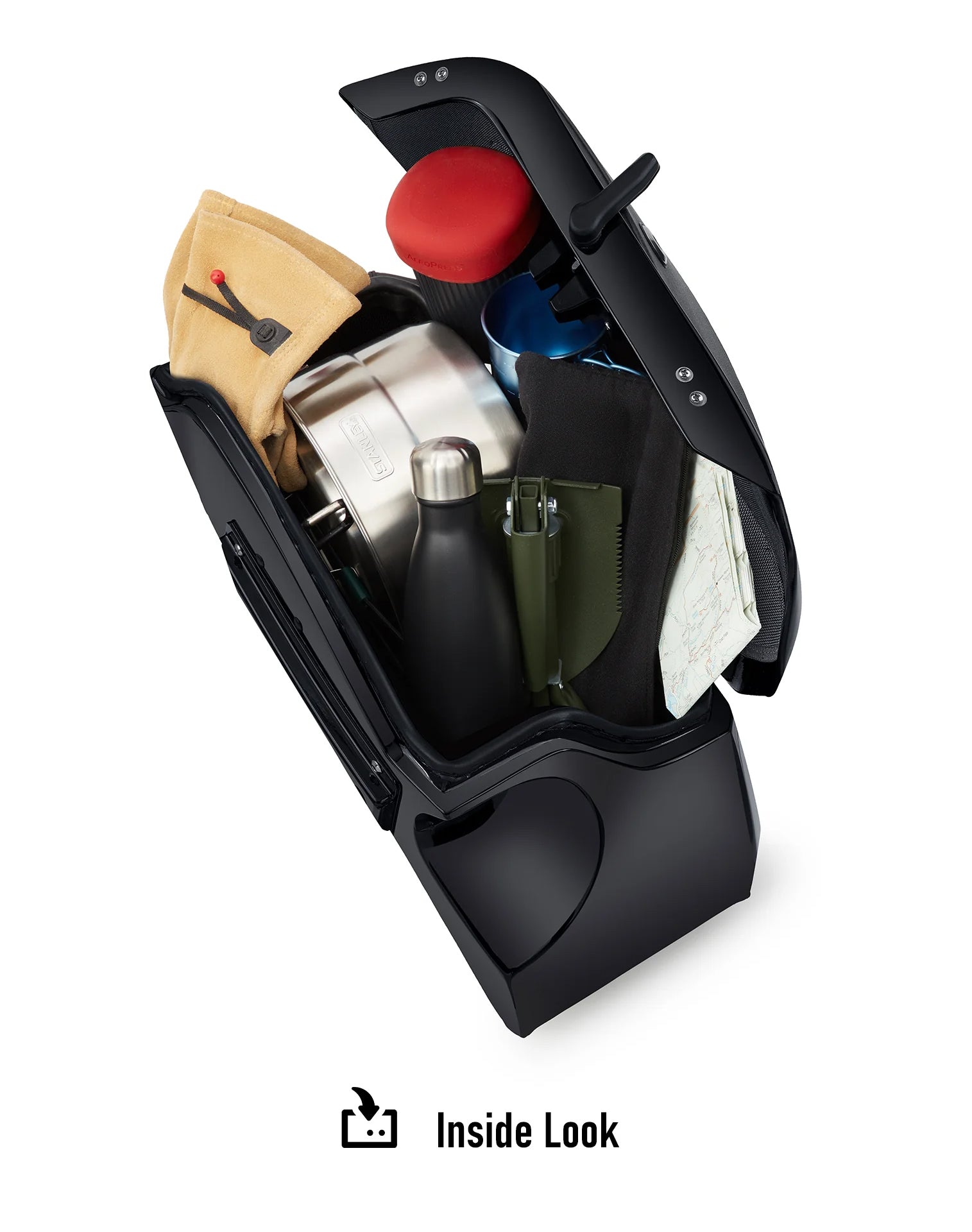 32L - Darkin Large Quick Mount Painted Hard Saddlebags for Harley Softail Low Rider S FXLRS Inside Look