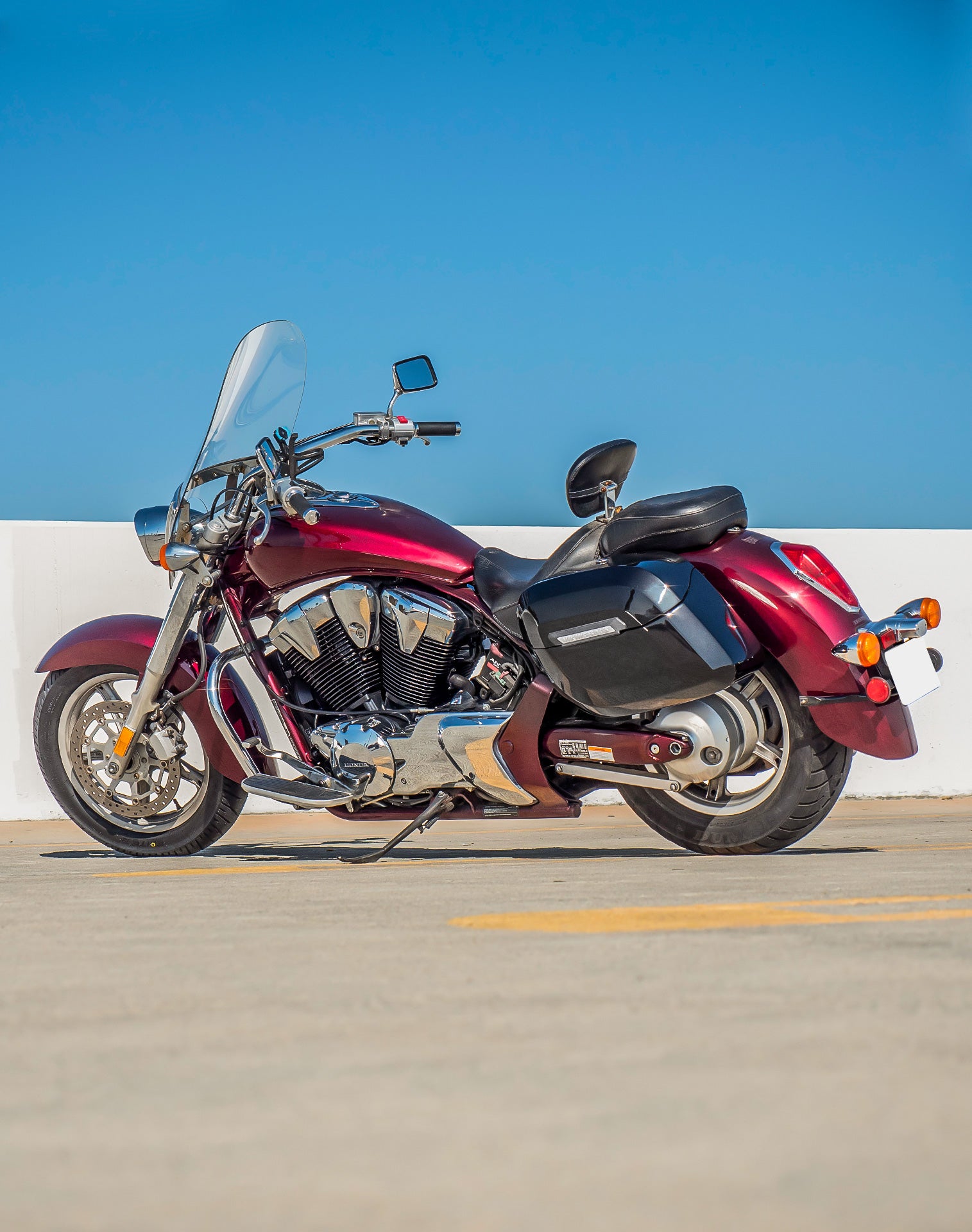 40L - Lamellar Raven XL Honda VT1300CT Interstate Painted Hard Saddlebags v1