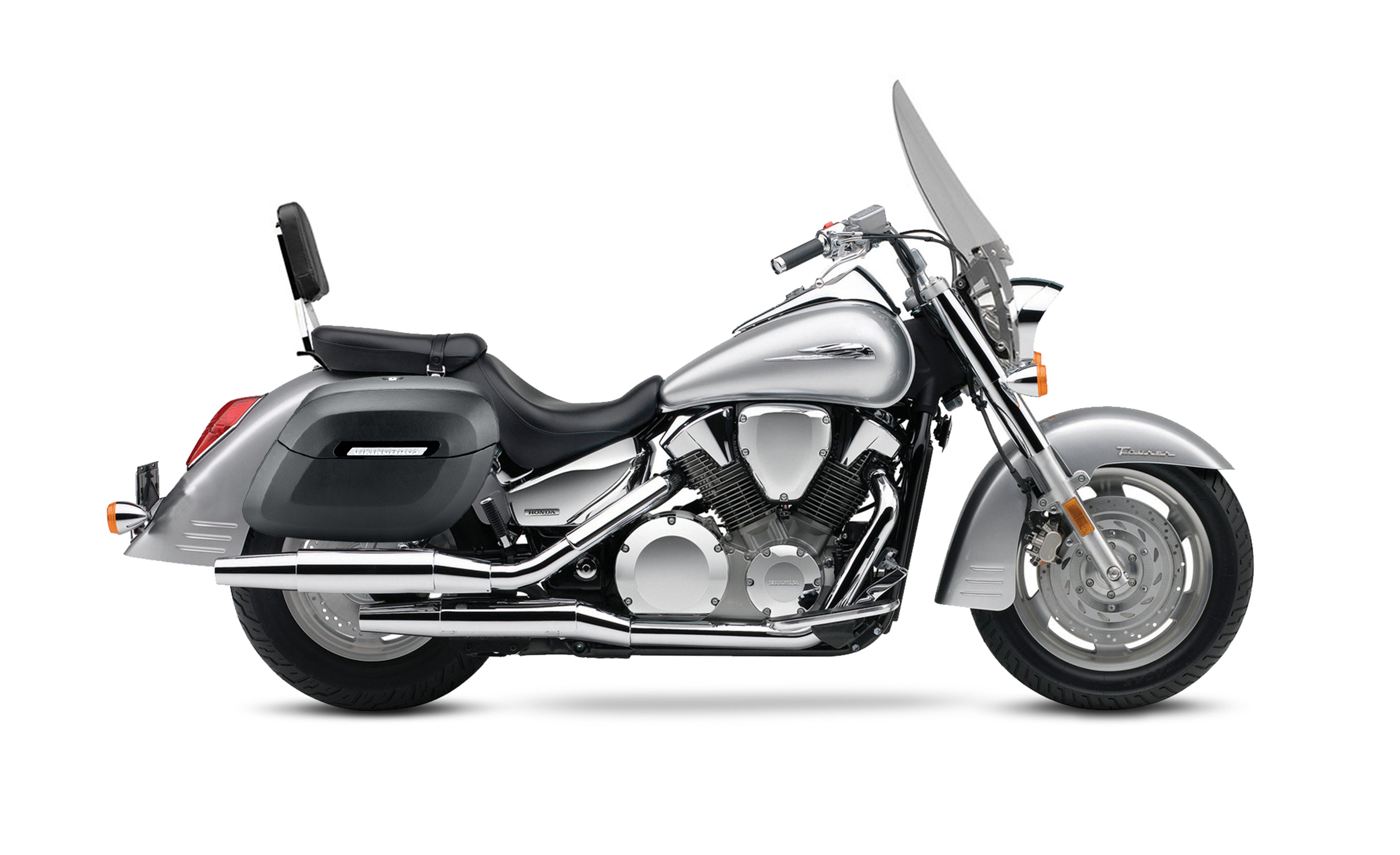 40L - Lamellar Raven XL Honda VTX 1300 T (Tourer) Matte Hard Saddlebags Bag on Bike @expand