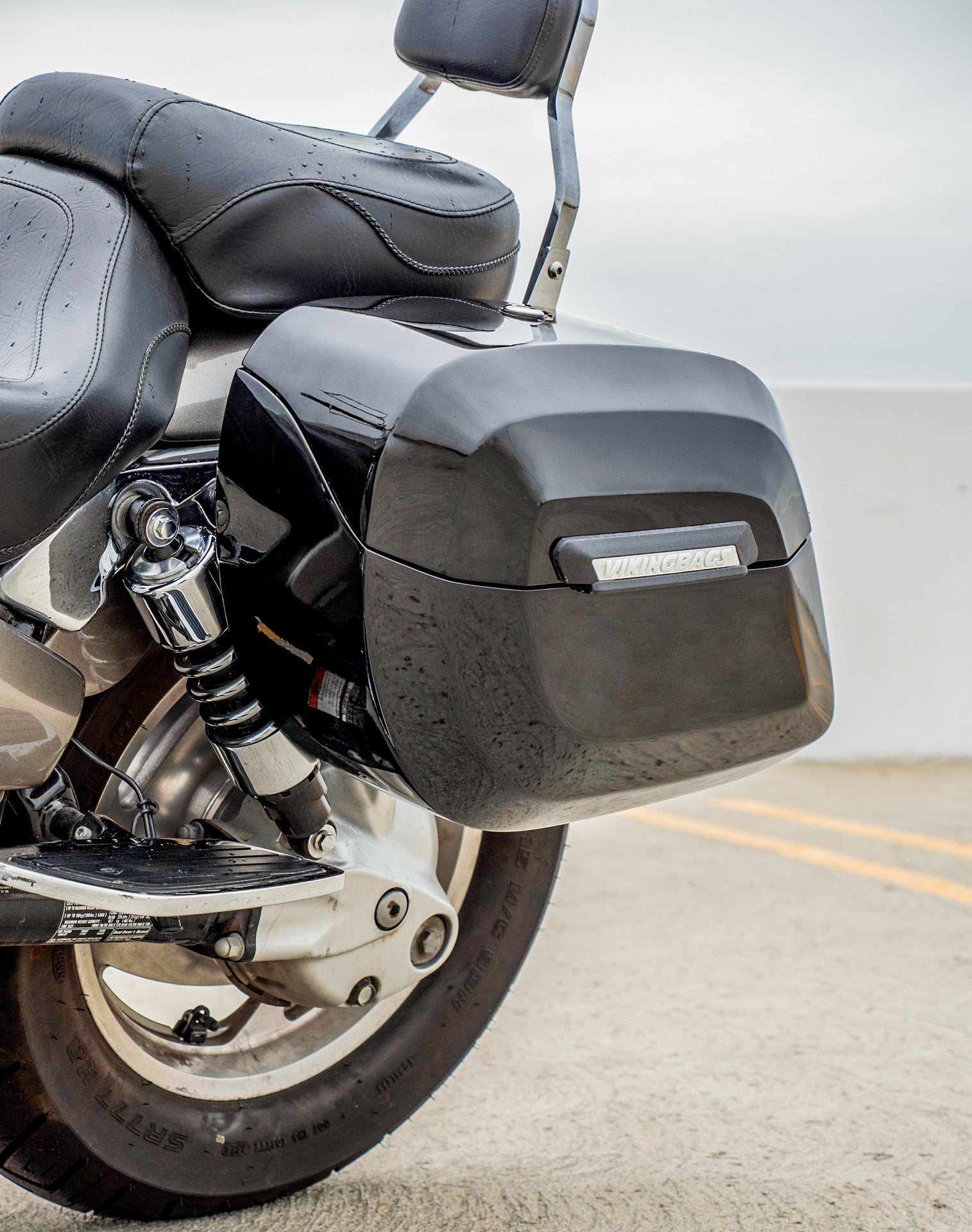 40L - Lamellar Raven XL Honda VTX 1800 F Painted Hard Saddlebags v3