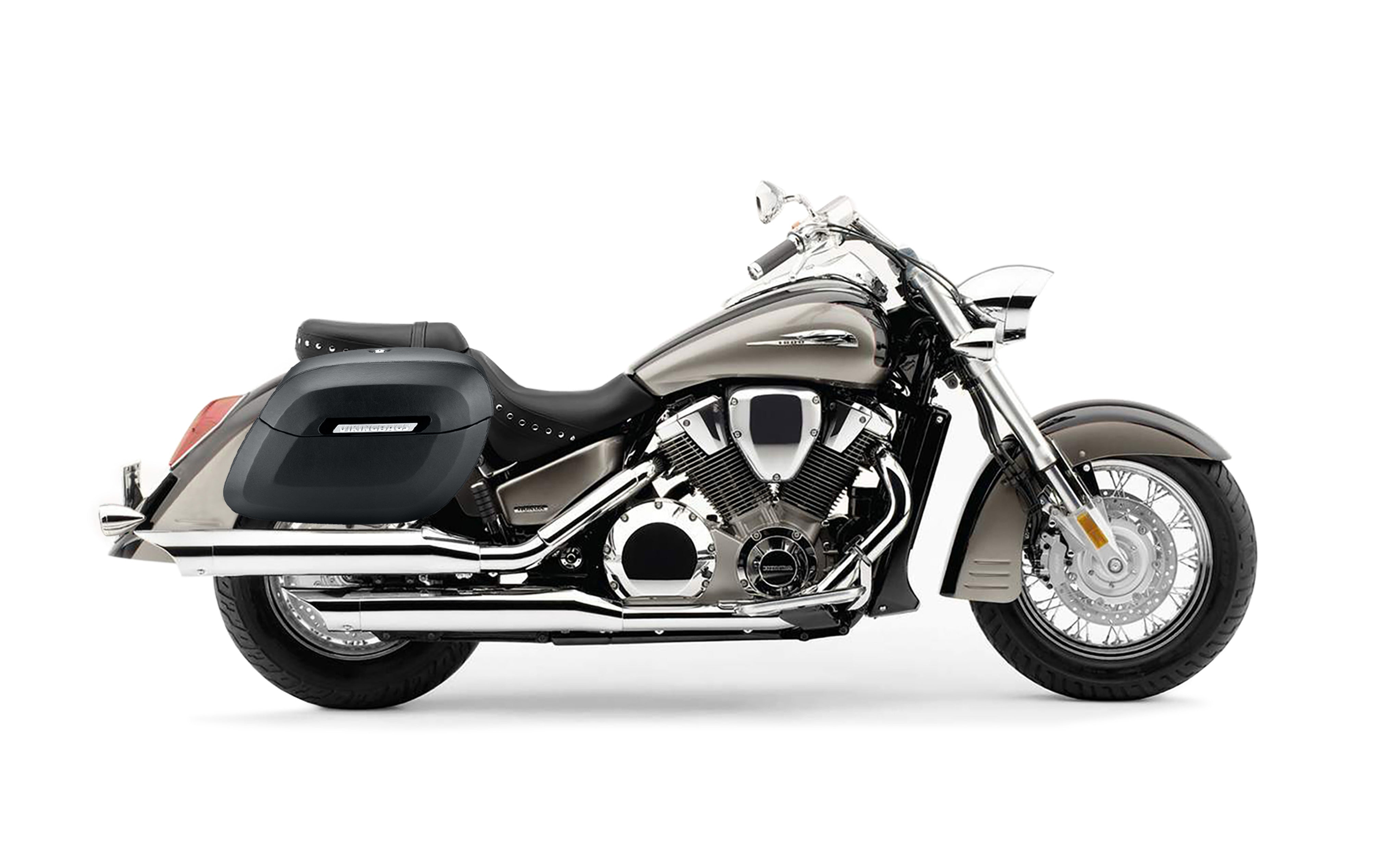 40L - Lamellar Raven XL Honda VTX 1800 S Hard Saddlebags Bag on Bike @expand