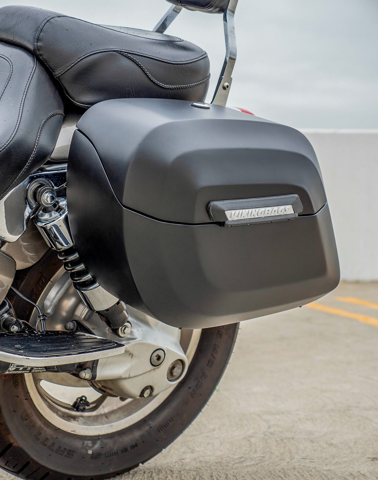 40L - Lamellar Raven XL Honda VTX 1800 C Matte Hard Saddlebags v3