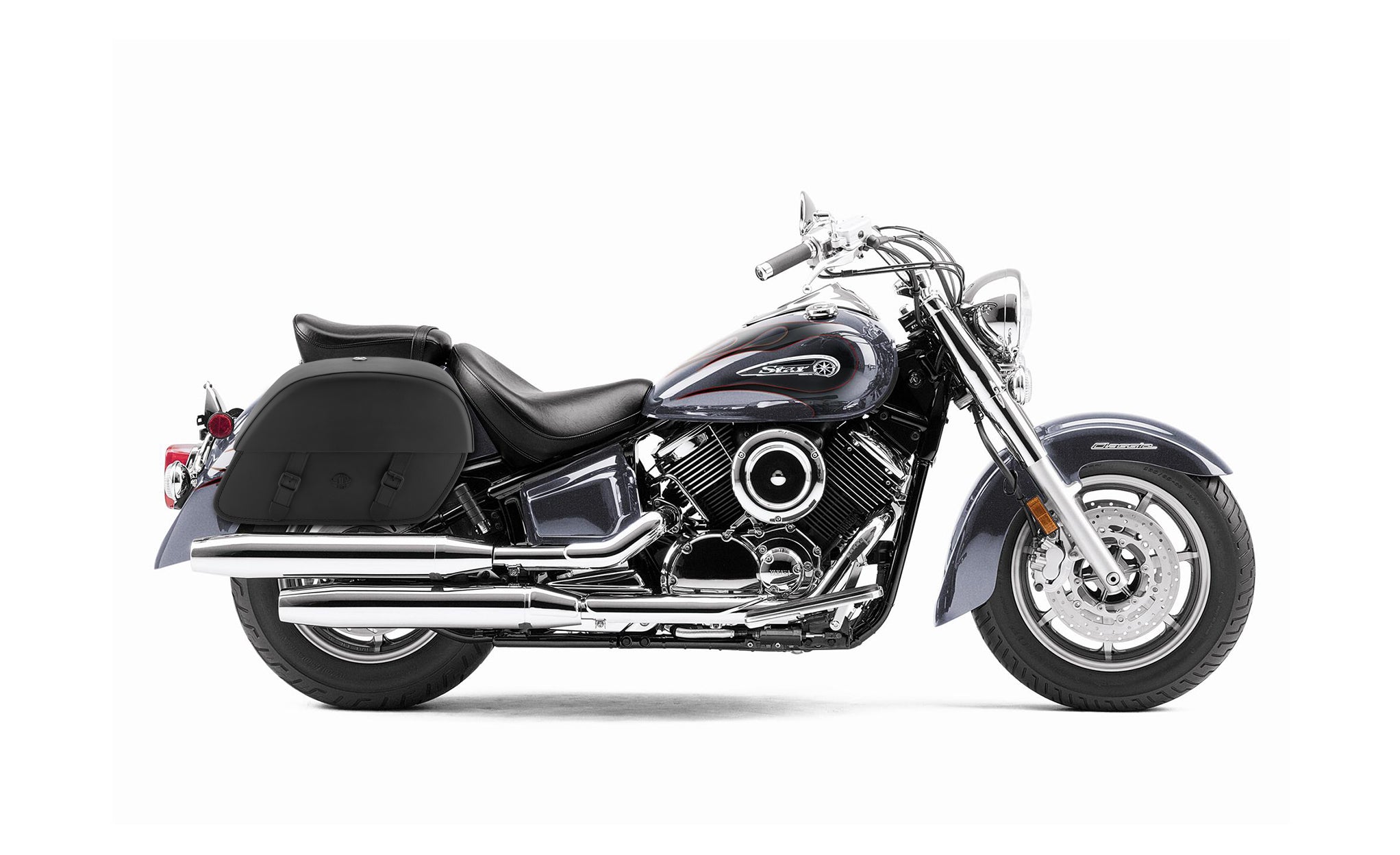 28L - Baelor Medium Yamaha V Star 1100 Classic XVS11A Motorcycle Saddlebags @expand