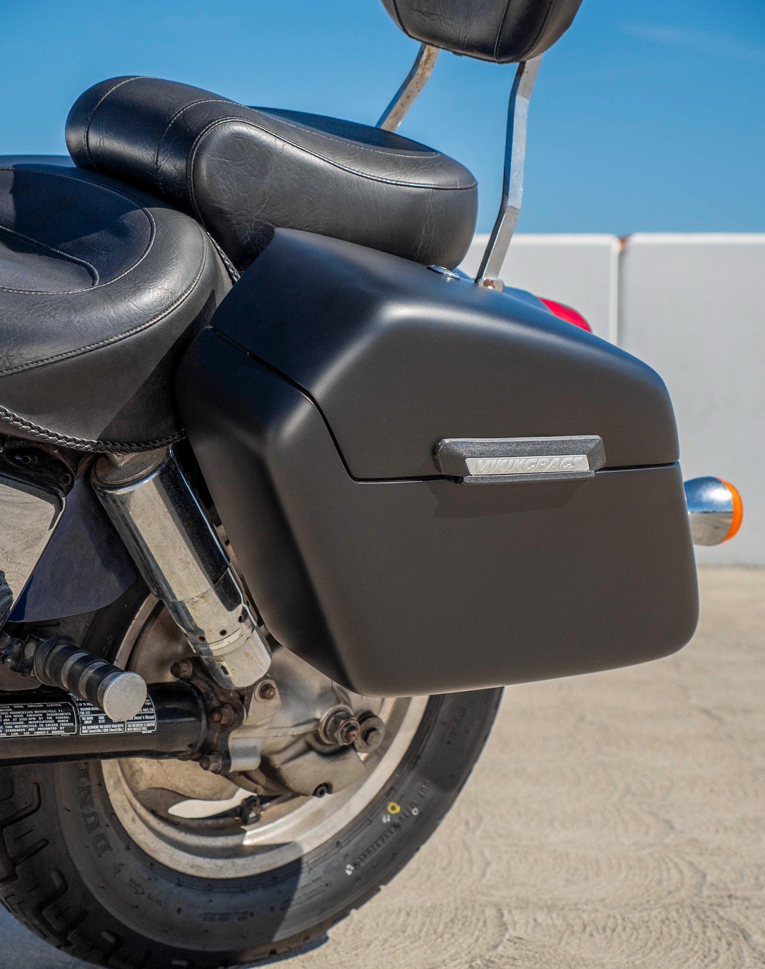 42L - Baldur XL Honda Shadow 1100 Sabre Matte Hard Saddlebags v3