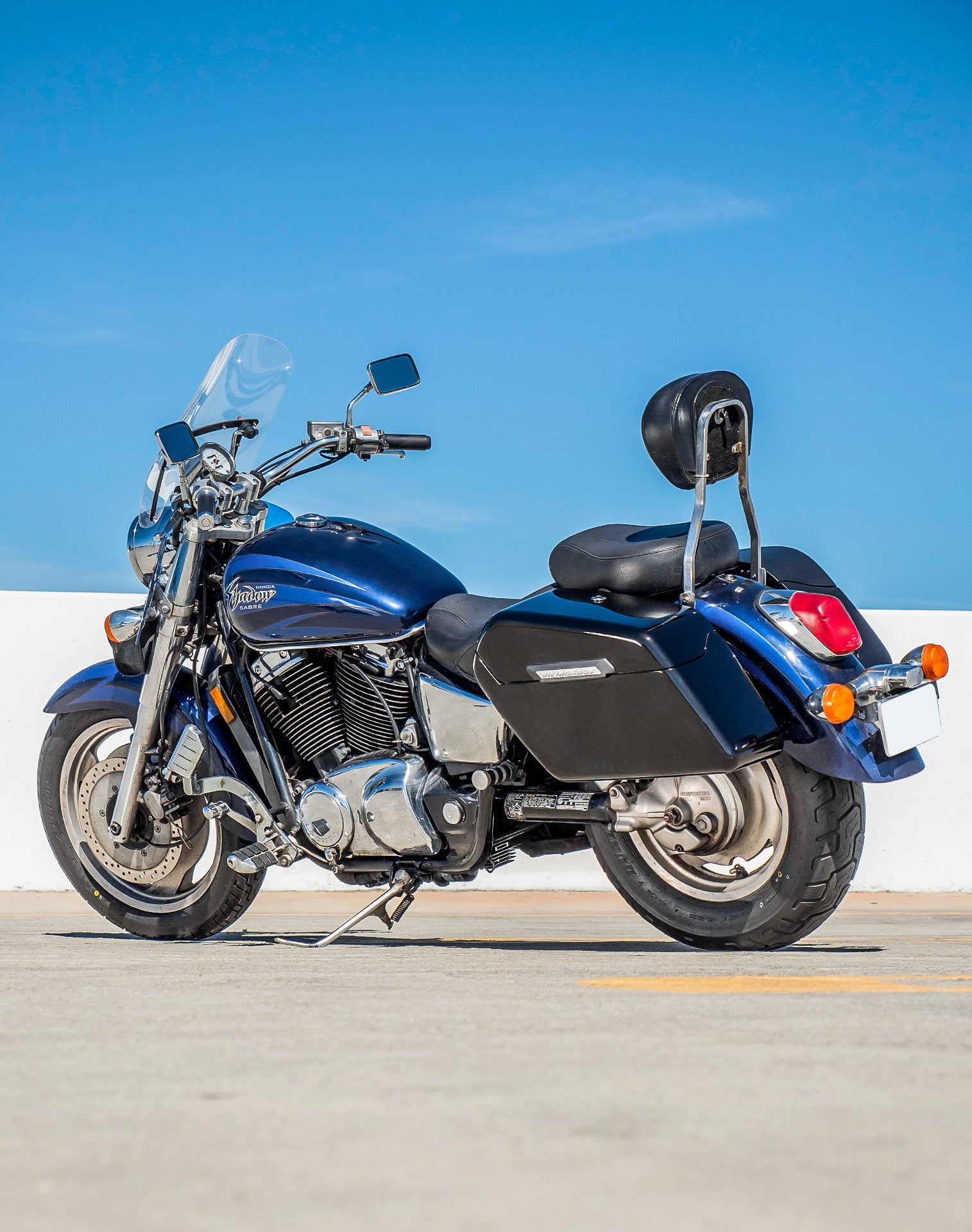 42L - Baldur XL Honda Shadow 1100 Sabre Painted Hard Saddlebags v1