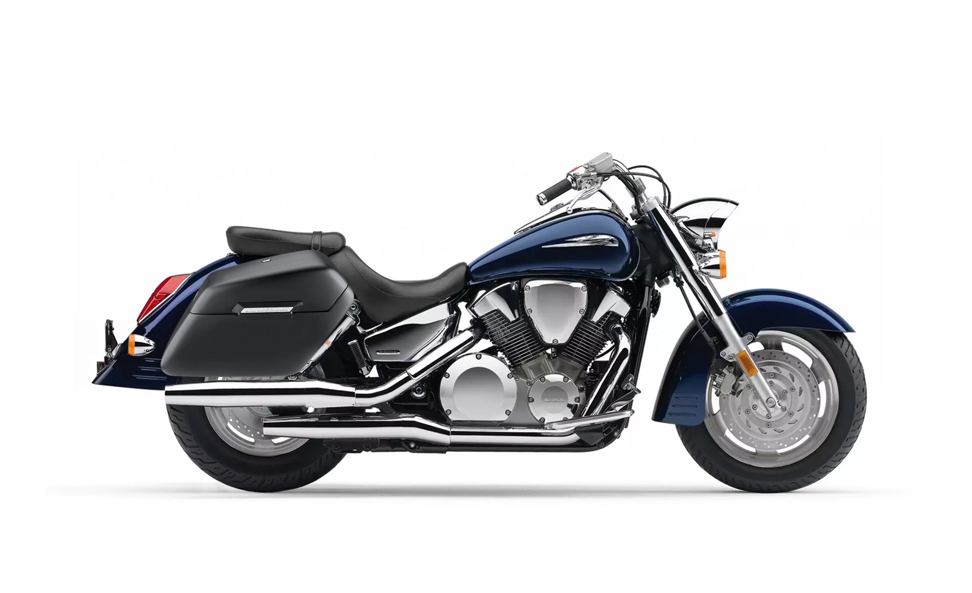 42L - Baldur XL Honda VTX 1300 R (Retro) Matte Hard Saddlebags Bag on
Bike @expand