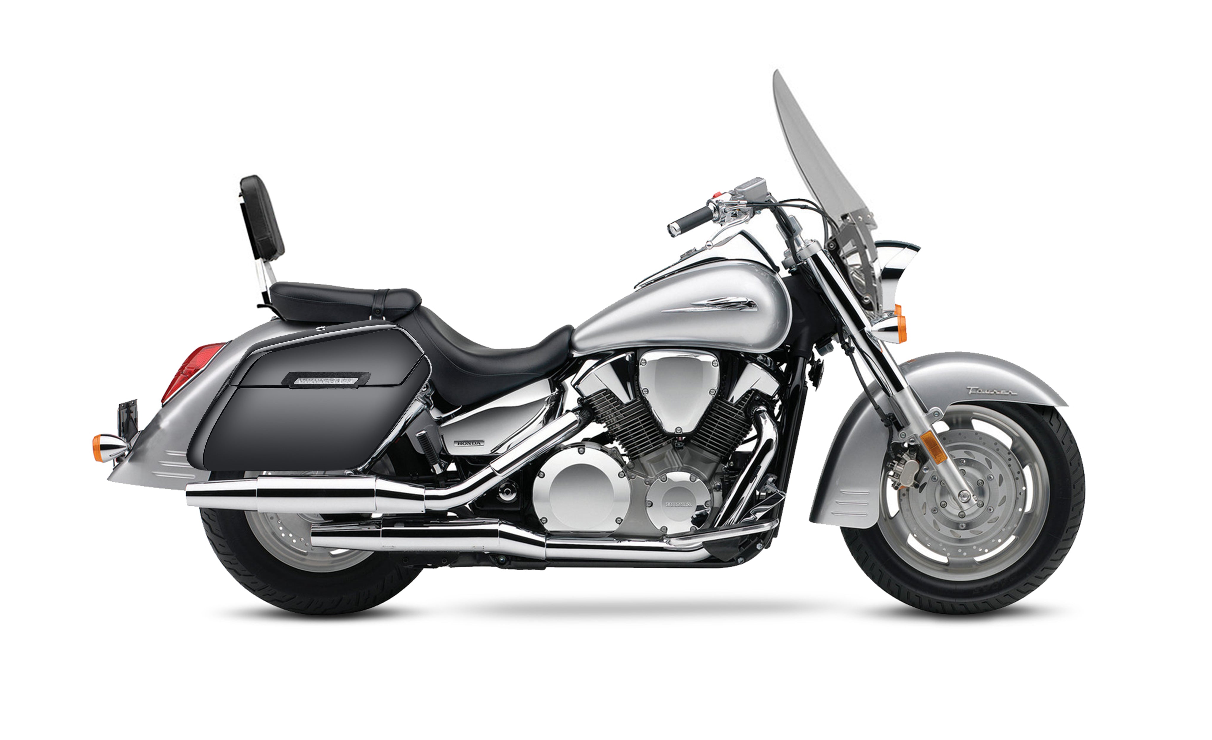 42L - Baldur XL Honda VTX 1300 T (Tourer) Painted Hard Saddlebags Bag on Bike @expand